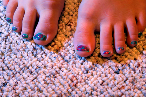 A Kaleidoscope Of Colors For This Girls Pedicure