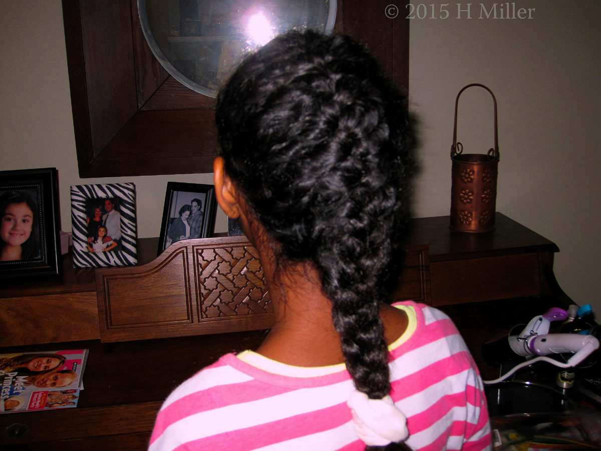 Girls Home Spa French Braid. 