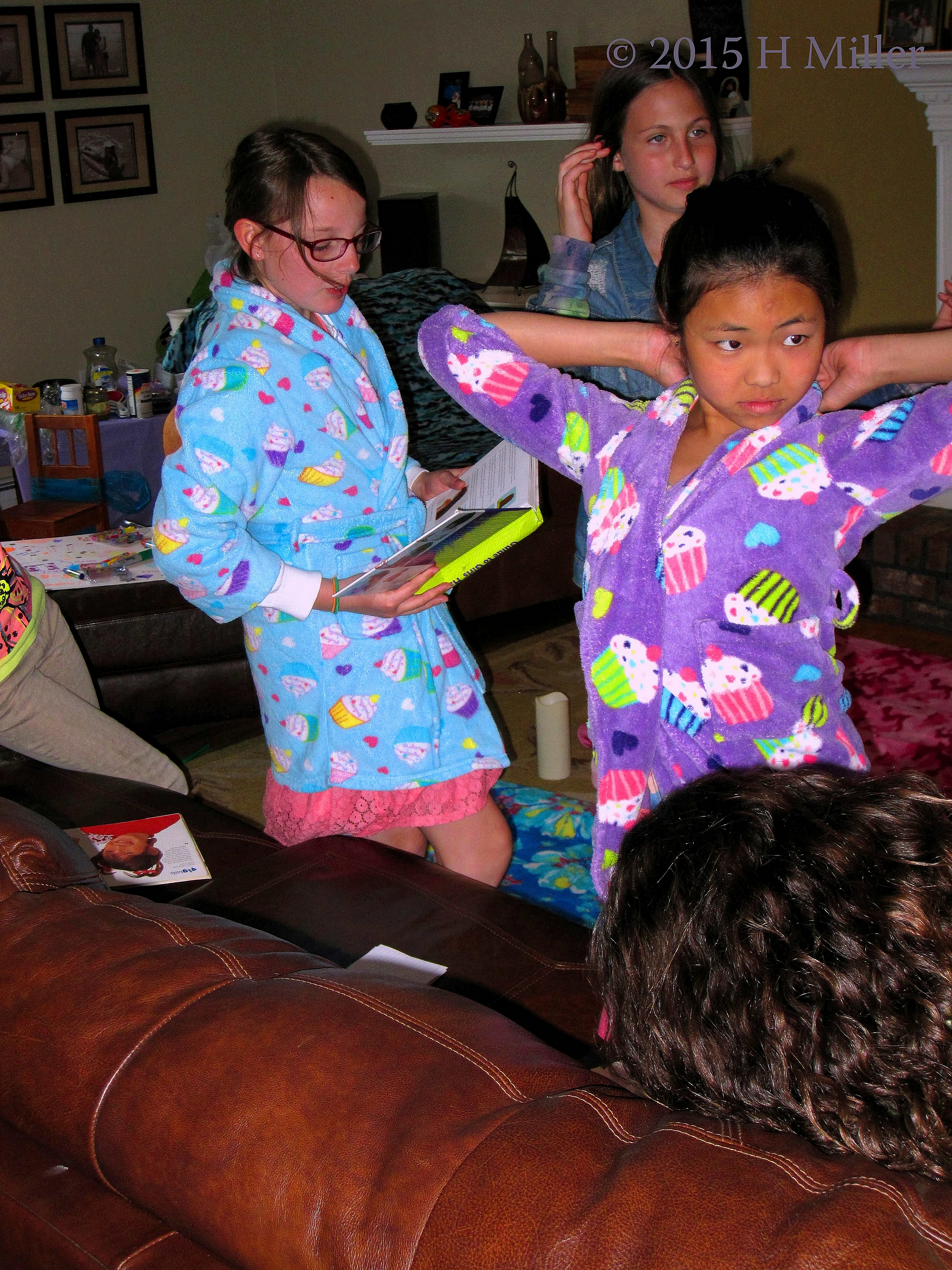 Adjusting The Spa Party Robes. Adjusting The Spa Party Robes.