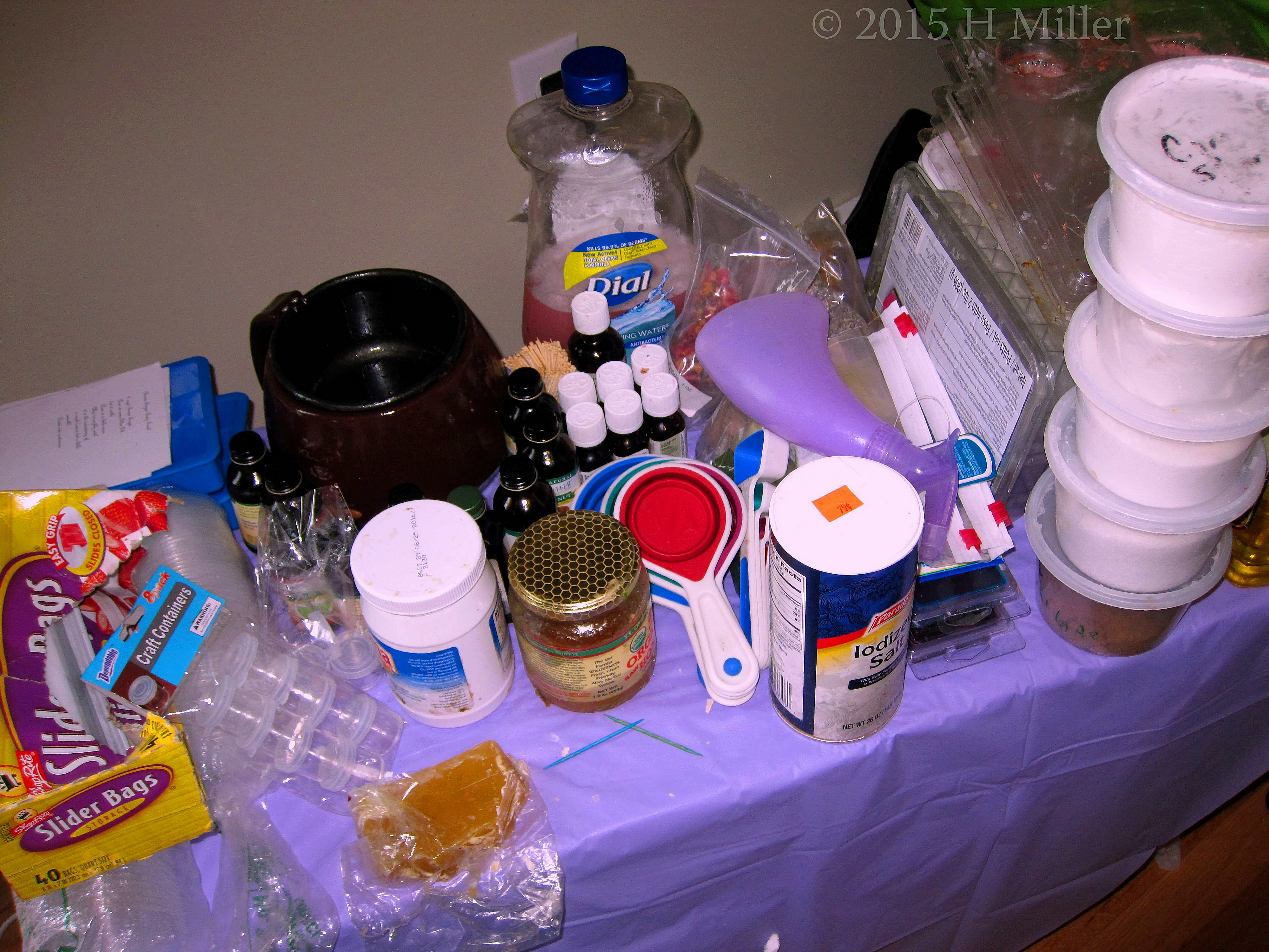 Girls Home Spa Party Craft Area. Girls Home Spa Party Craft Area.