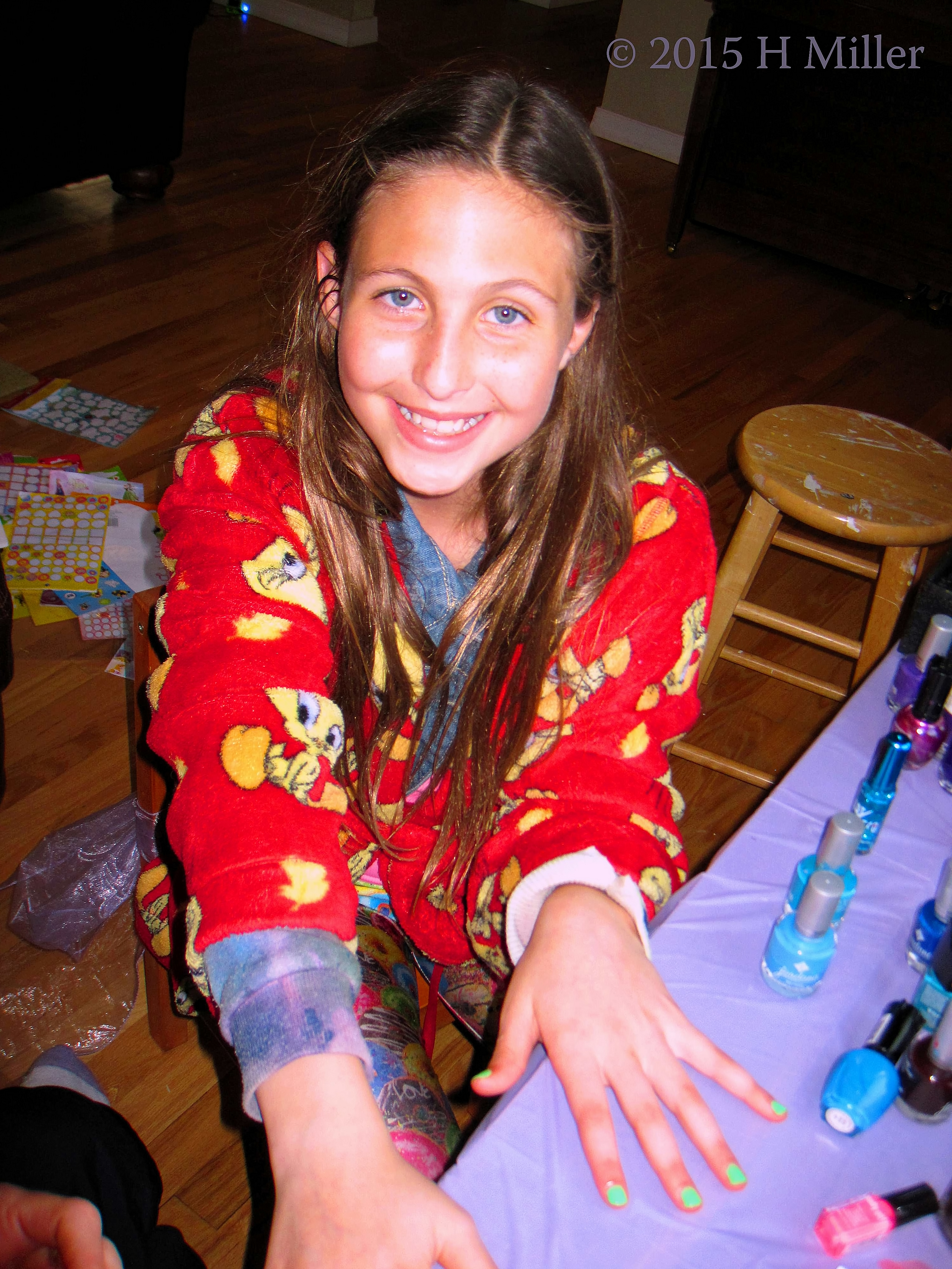 Patiently Getting Her Nails Done. Patiently Getting Her Nails Done.