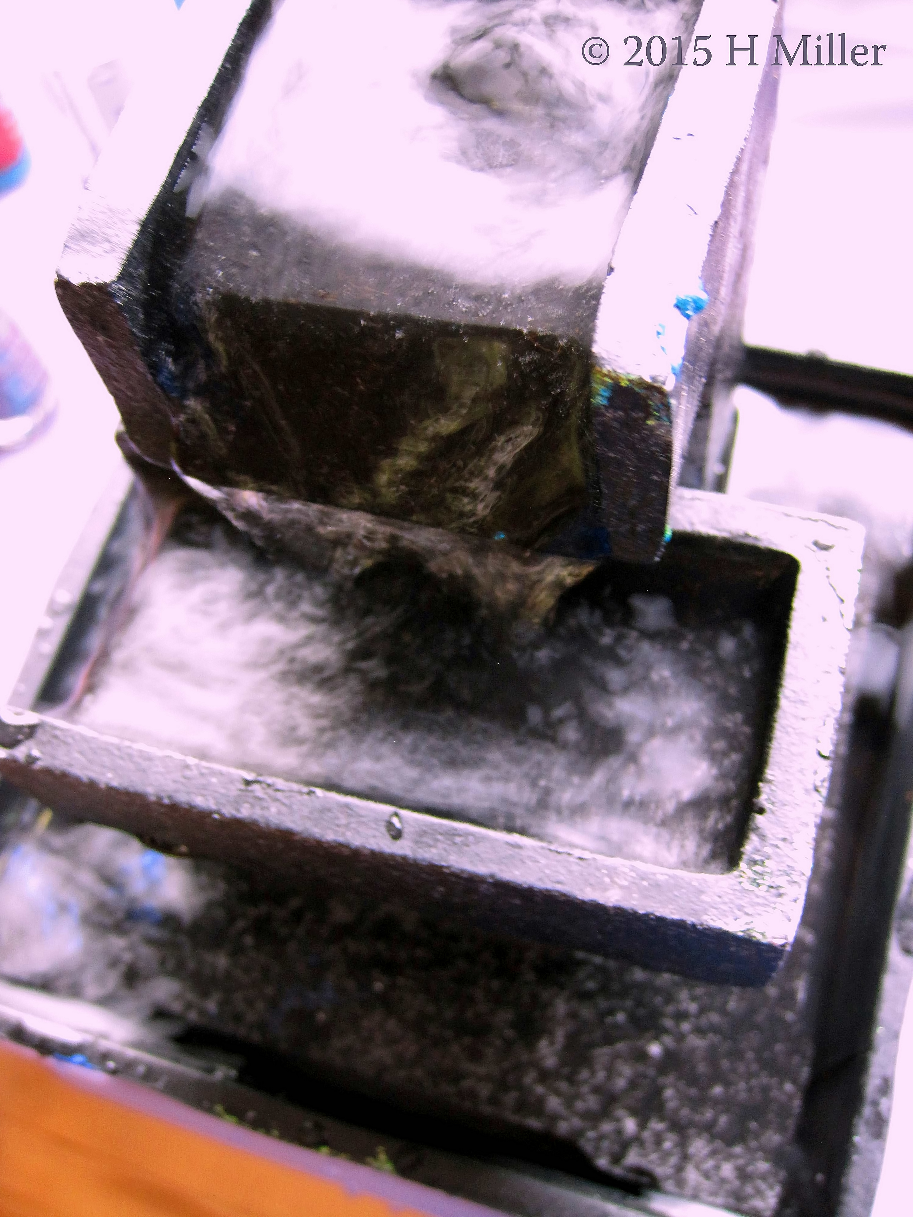 Running Water In The Mini Calmness Fountain Looks Like A Stream Close Up! Running Water In The Mini Calmness Fountain Looks Like A Stream Close Up!