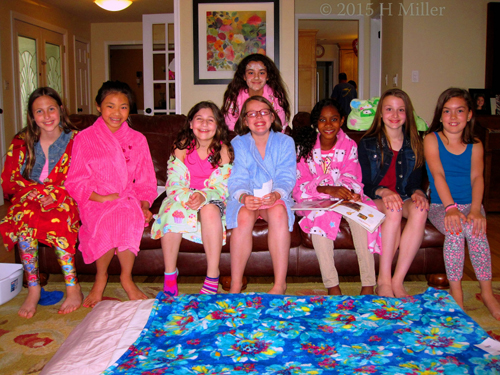 Spa Party Group Pic With Robes.