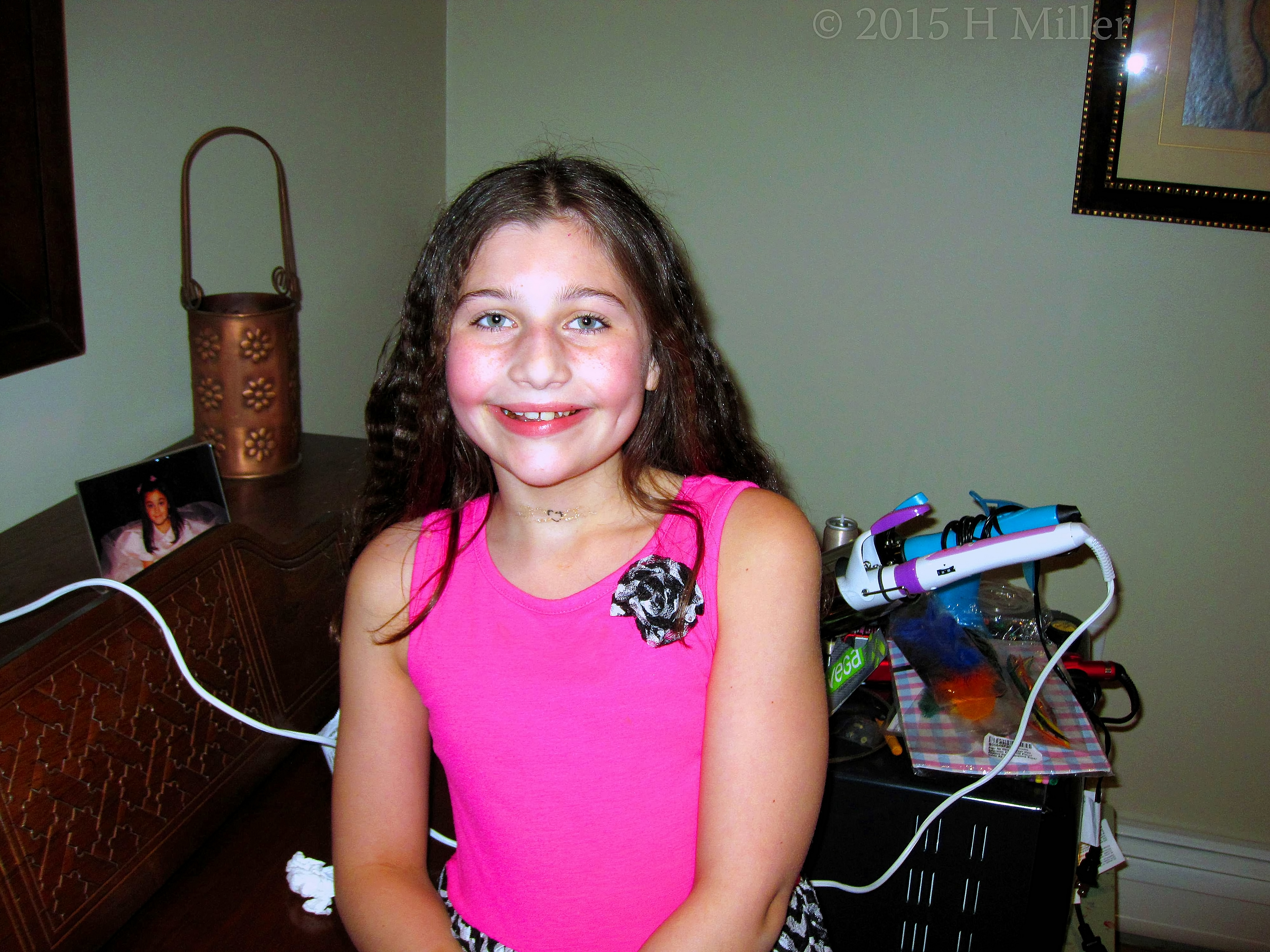 Crimped Hair Style At Kelsey's Spa Party. Crimped Hair Style At Kelsey's Spa Party.