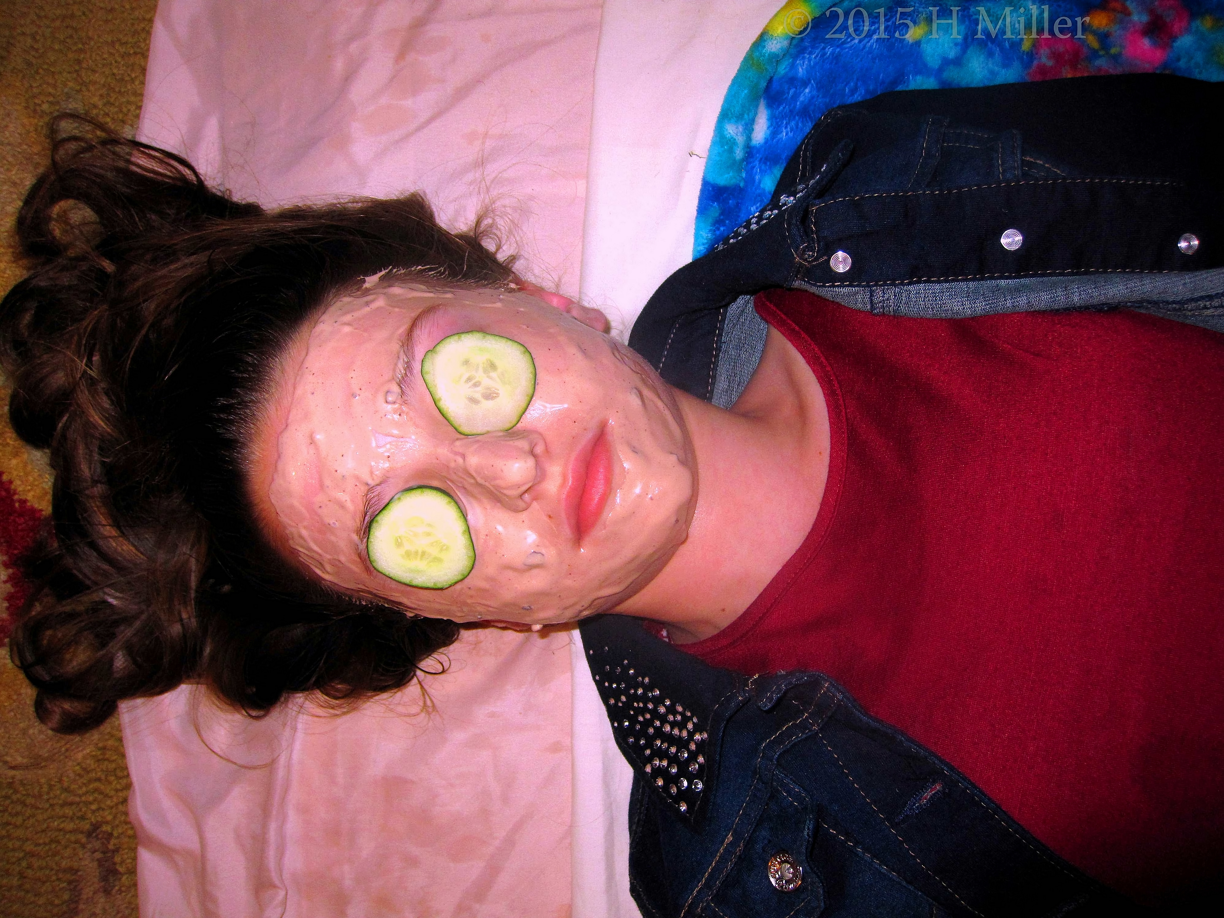 Cucumbers With A Chocolate Facial Masque. 