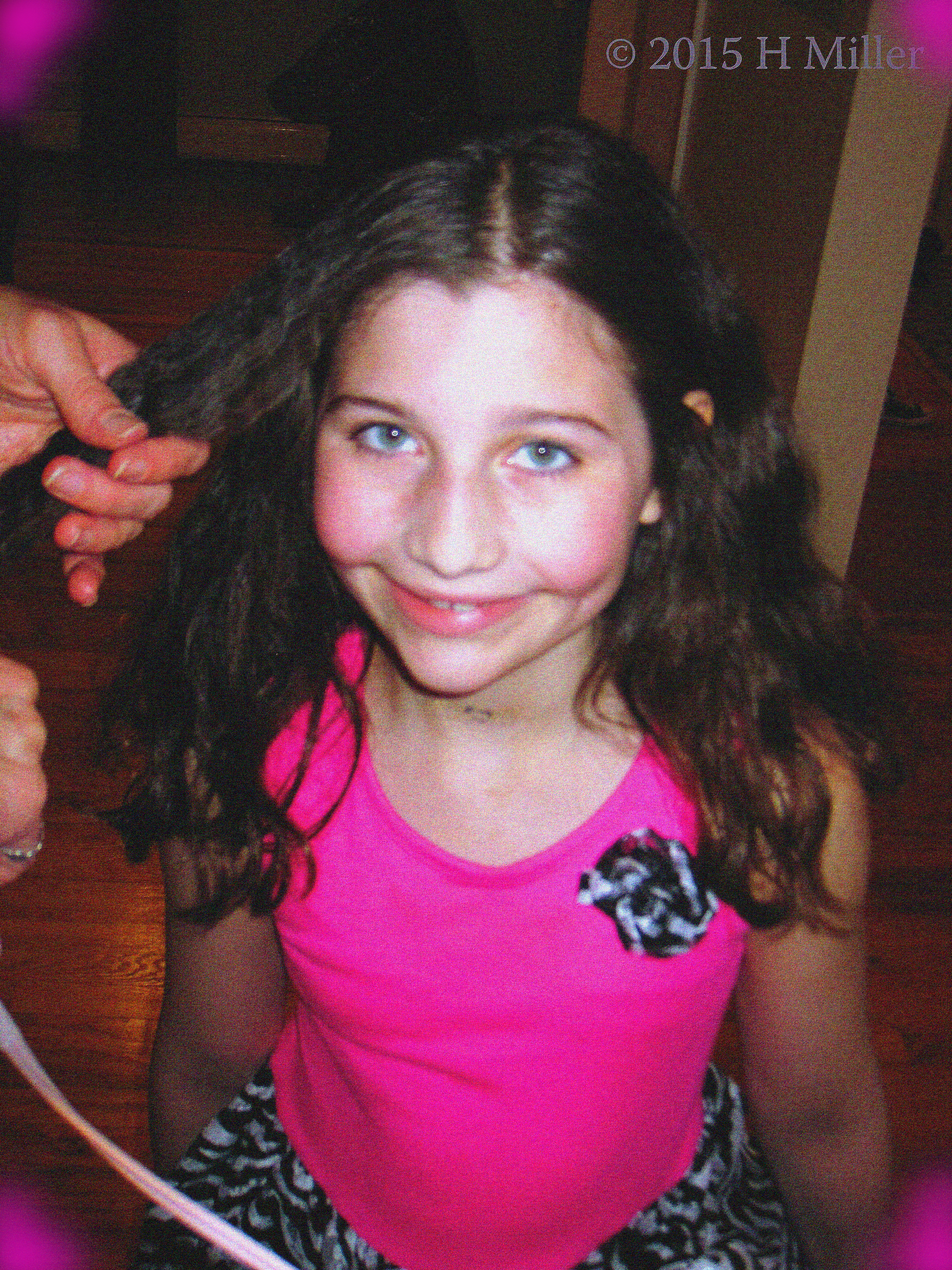 Having Hair Styled At Kelsey's Home Spa Party. Having Hair Styled At Kelsey's Home Spa Party.