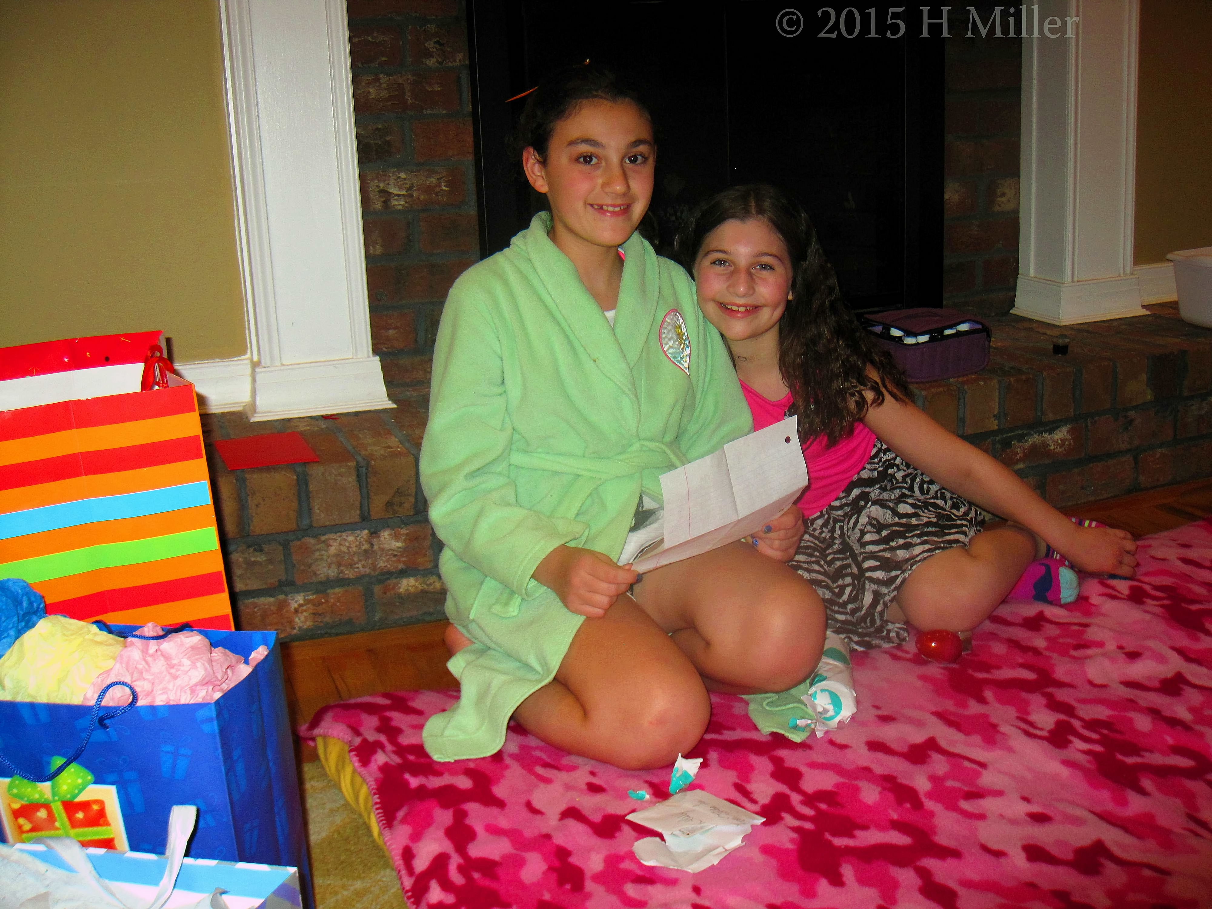 Smiling For a Pic While reading Birthday Cards. 