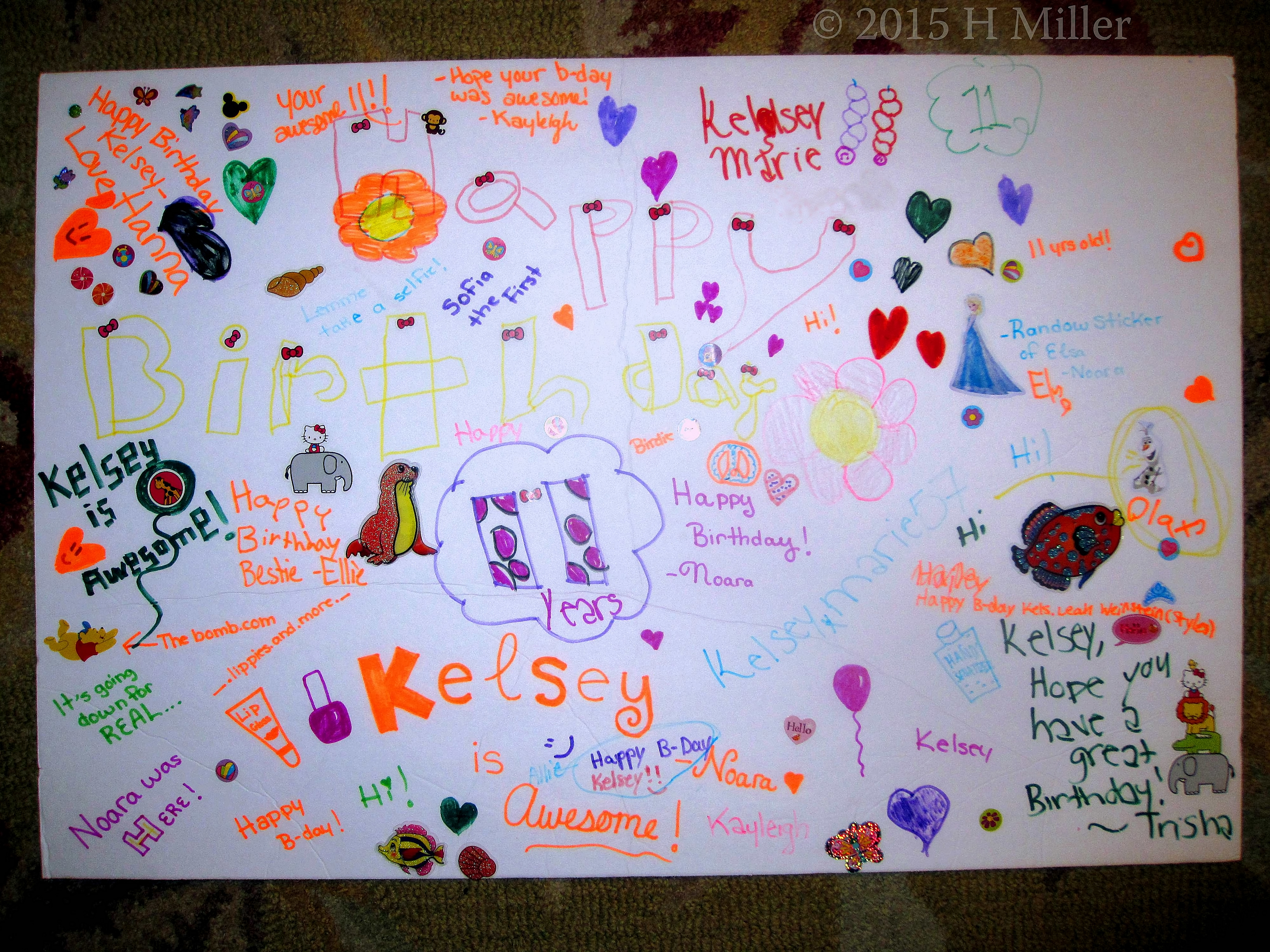 Spa Birthday Card From Kelsey's Friends. Spa Birthday Card From Kelsey's Friends.