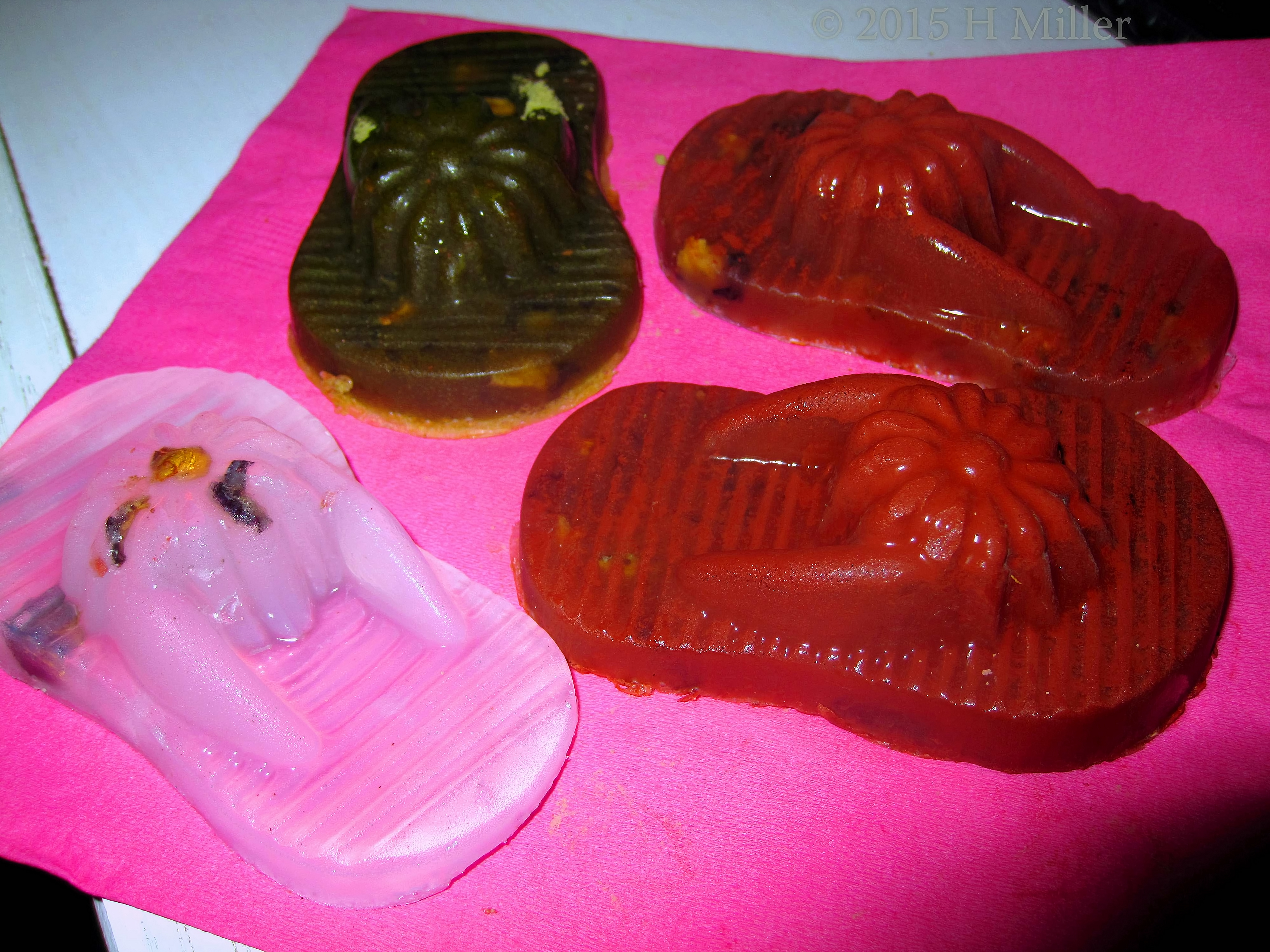 Spa Party Craft Homemade Soap Sandals In Differnt Colors, Scents, And Crushed Flower Petals! Spa Party Craft Homemade Soap Sandals In Differnt Colors, Scents, And Crushed Flower Petals!