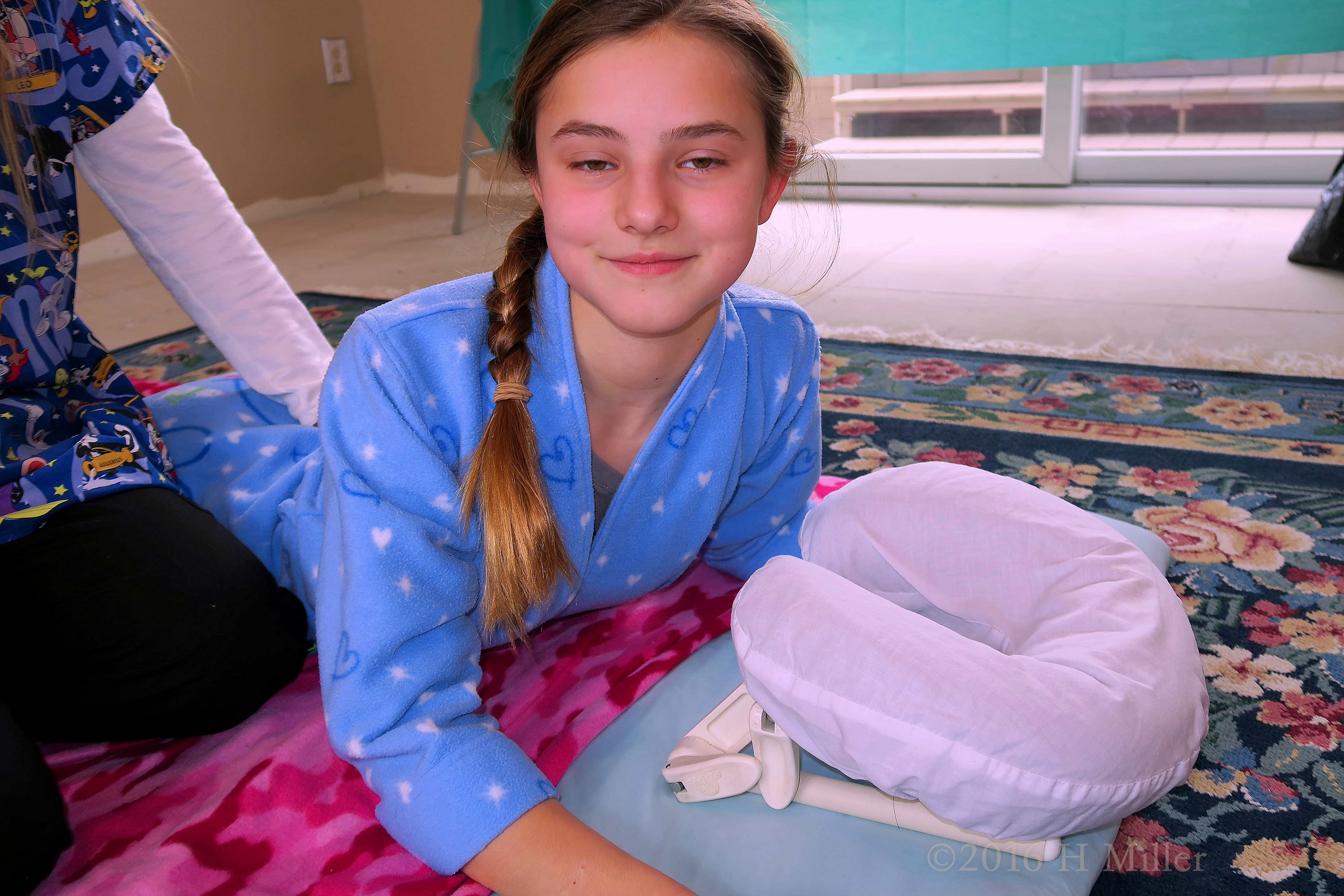 Looking Relaxed After Her Kids Massage Looking Relaxed After Her Kids Massage