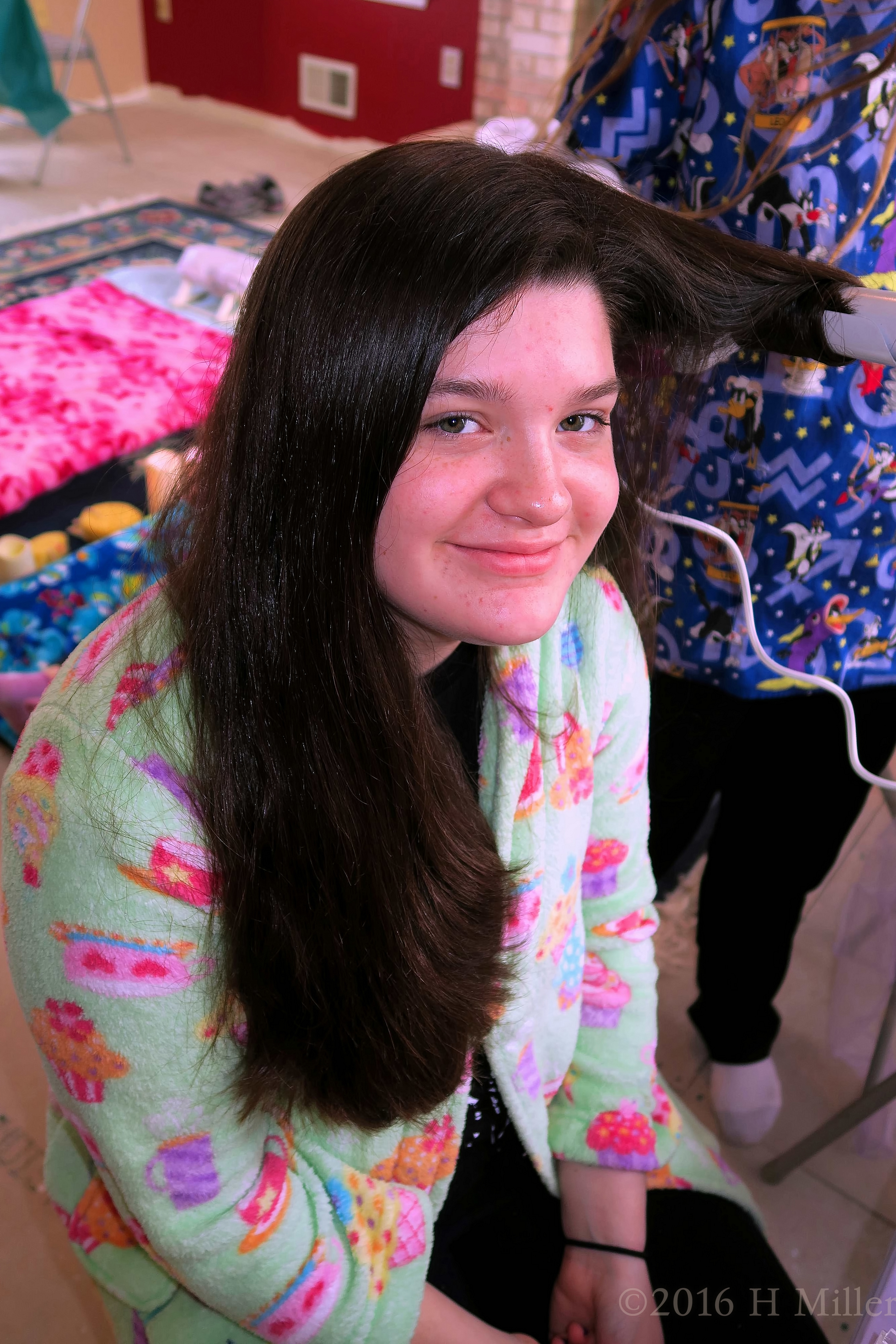 Patiently Waiting For Amazing Curls At The Kids Hair Styling Station! Patiently Waiting For Amazing Curls At The Kids Hair Styling Station!