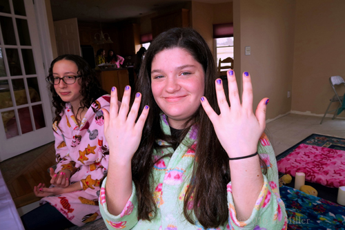Ecstatic With Her New Kids Manicure! Ecstatic With Her New Kids Manicure!