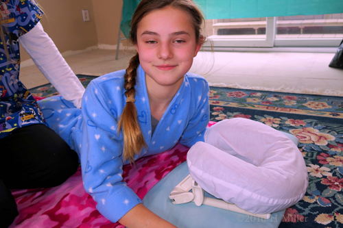 Looking Relaxed After Her Kids Massage Looking Relaxed After Her Kids Massage