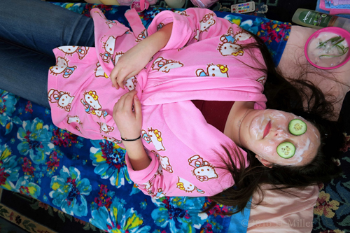 Relaxing During Her Yogurt Kids Facial Relaxing During Her Yogurt Kids Facial