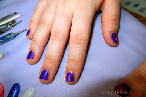 Showing Off Her New Kids Manicure Showing Off Her New Kids Manicure