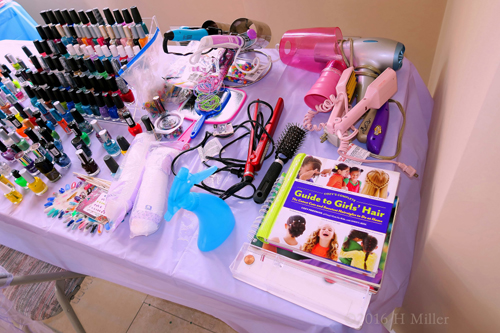 Wow Look At All The Hair Supplies And Nail Polish For The Kids Spa Birthday Wow Look At All The Hair Supplies And Nail Polish For The Kids Spa Birthday