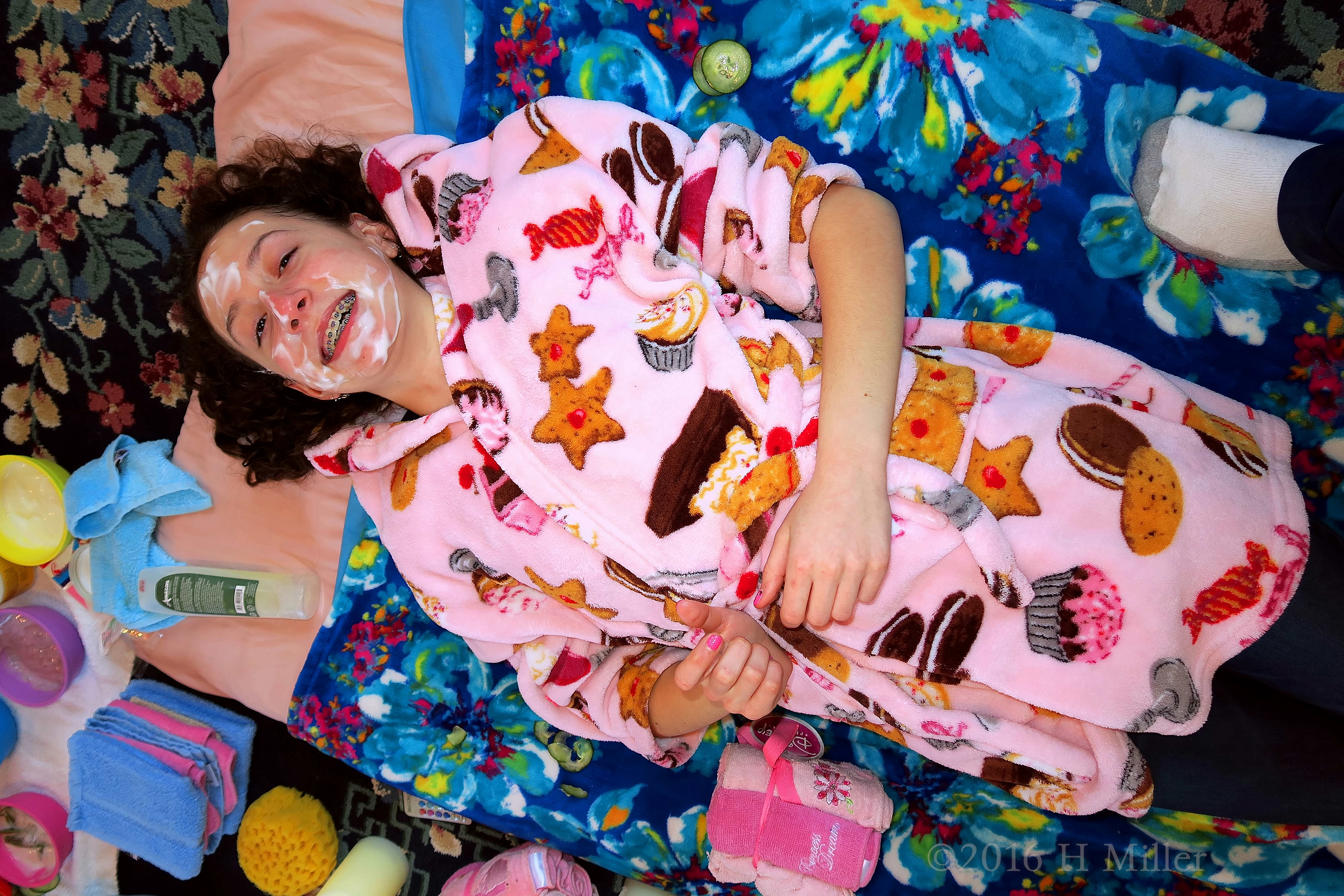 Kids Facial Masque Applied And Feeling Great! Kids Facial Masque Applied And Feeling Great!