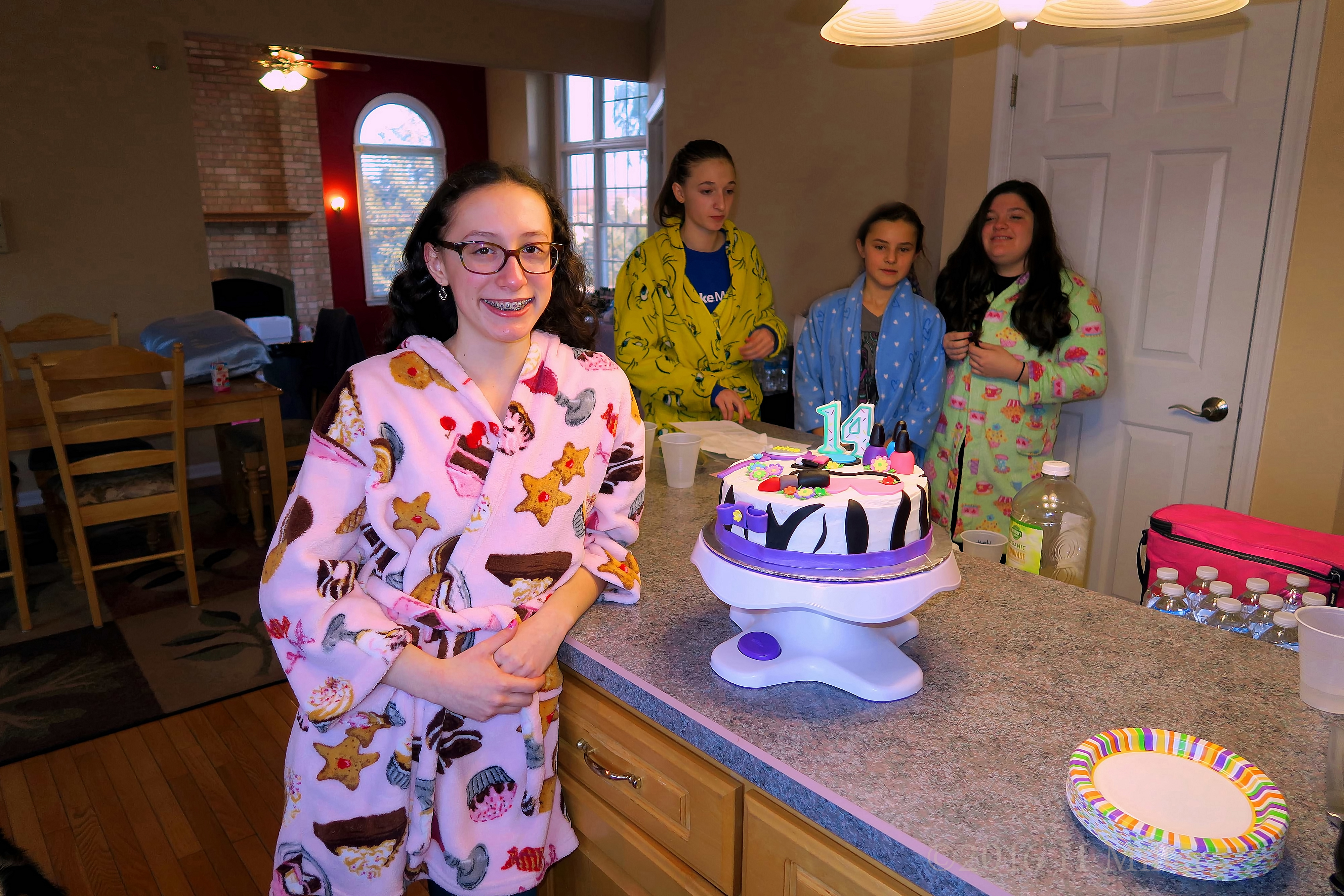 Kimmy Posing Next To Her Spa Themed Cake! Kimmy Posing Next To Her Spa Themed Cake!