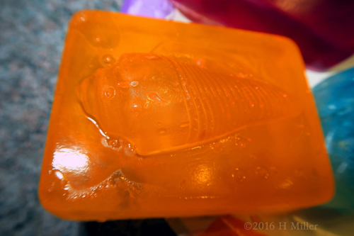 Handmade Orange Seashell Soap Kids Crafts.