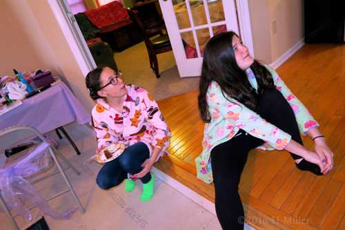 Hanging Out Eating Cake At The Birthday Party. Hanging Out Eating Cake At The Birthday Party.