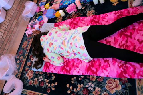 Laying Down And Ready For A Kids Massage! Laying Down And Ready For A Kids Massage!