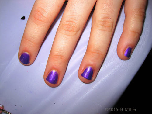 Picture Perfect Purple Kids Manicure! 