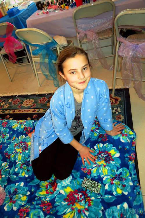 Posing For A Girls Spa Party Photo By The Nail Polish! Posing For A Girls Spa Party Photo By The Nail Polish!