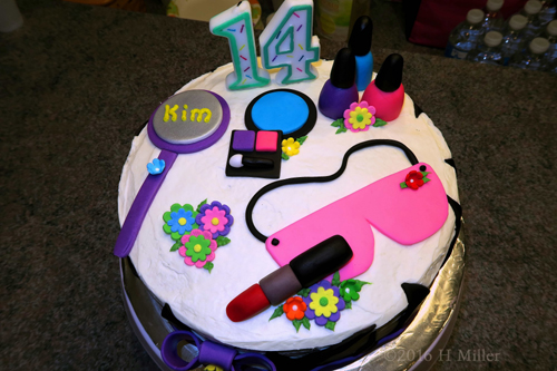 Super Cute 14th Spa Birthday Cake