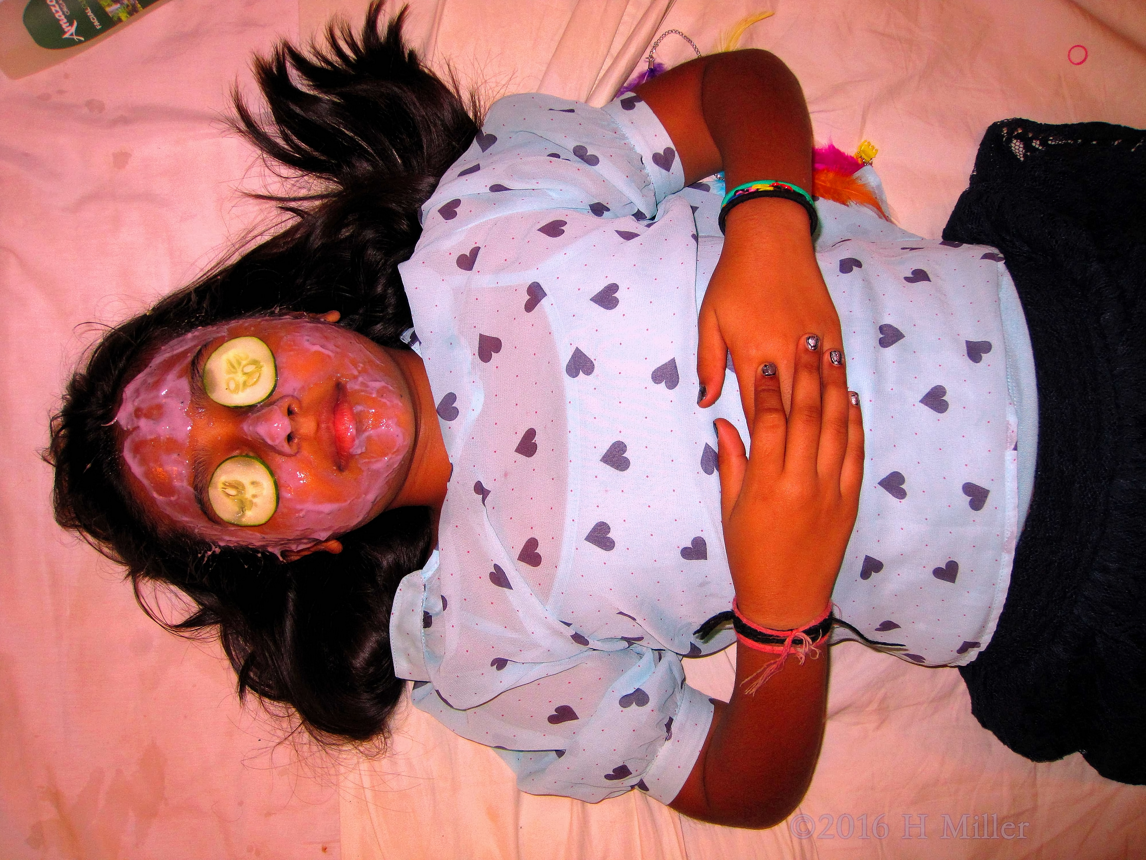 Cute And Relaxed With A Blueberry Face Mask In The Facial And Massage Area Cute And Relaxed With A Blueberry Face Mask In The Facial And Massage Area