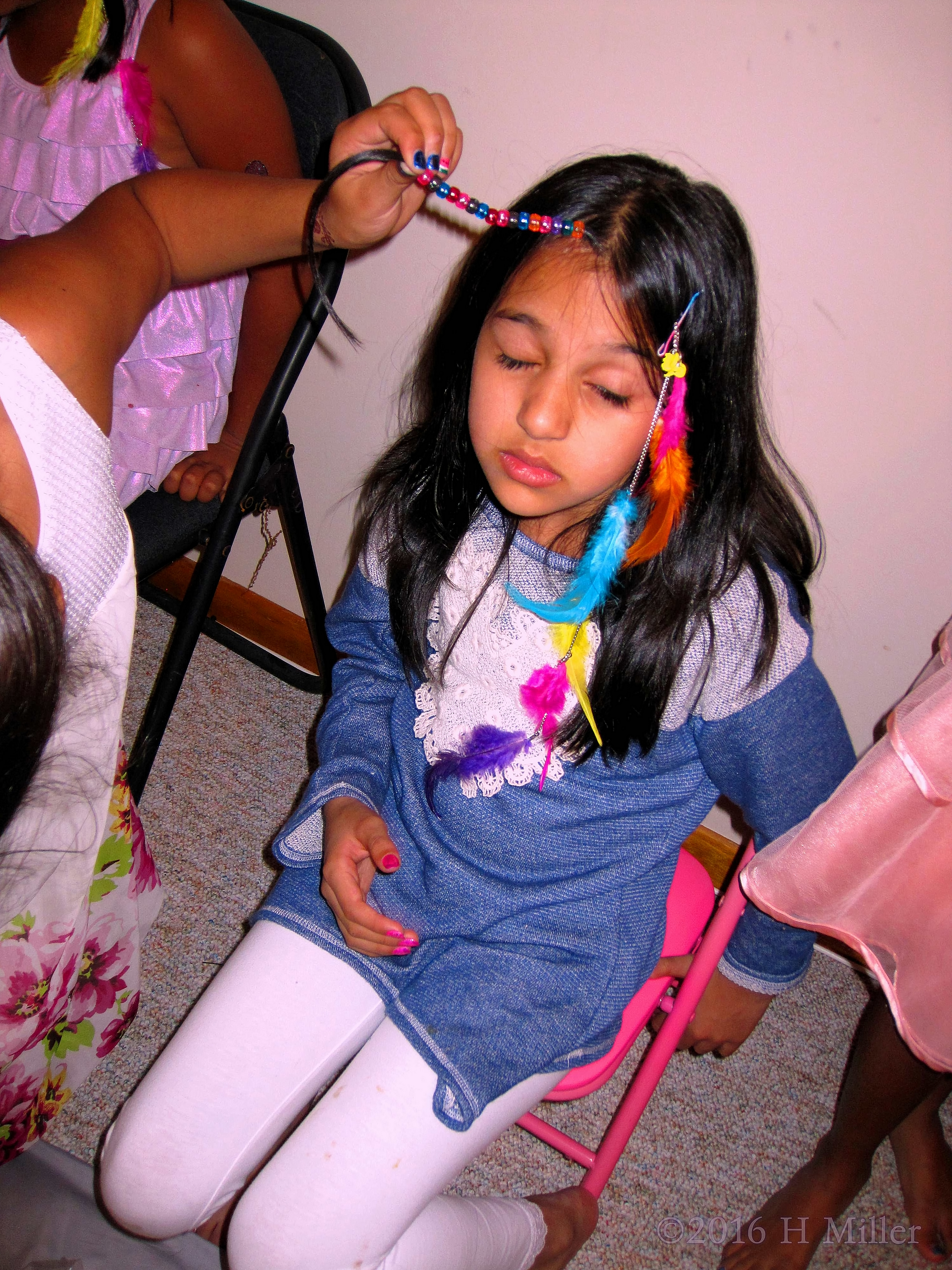 Getting A Cute Beaded Hair Strand. Getting A Cute Beaded Hair Strand.