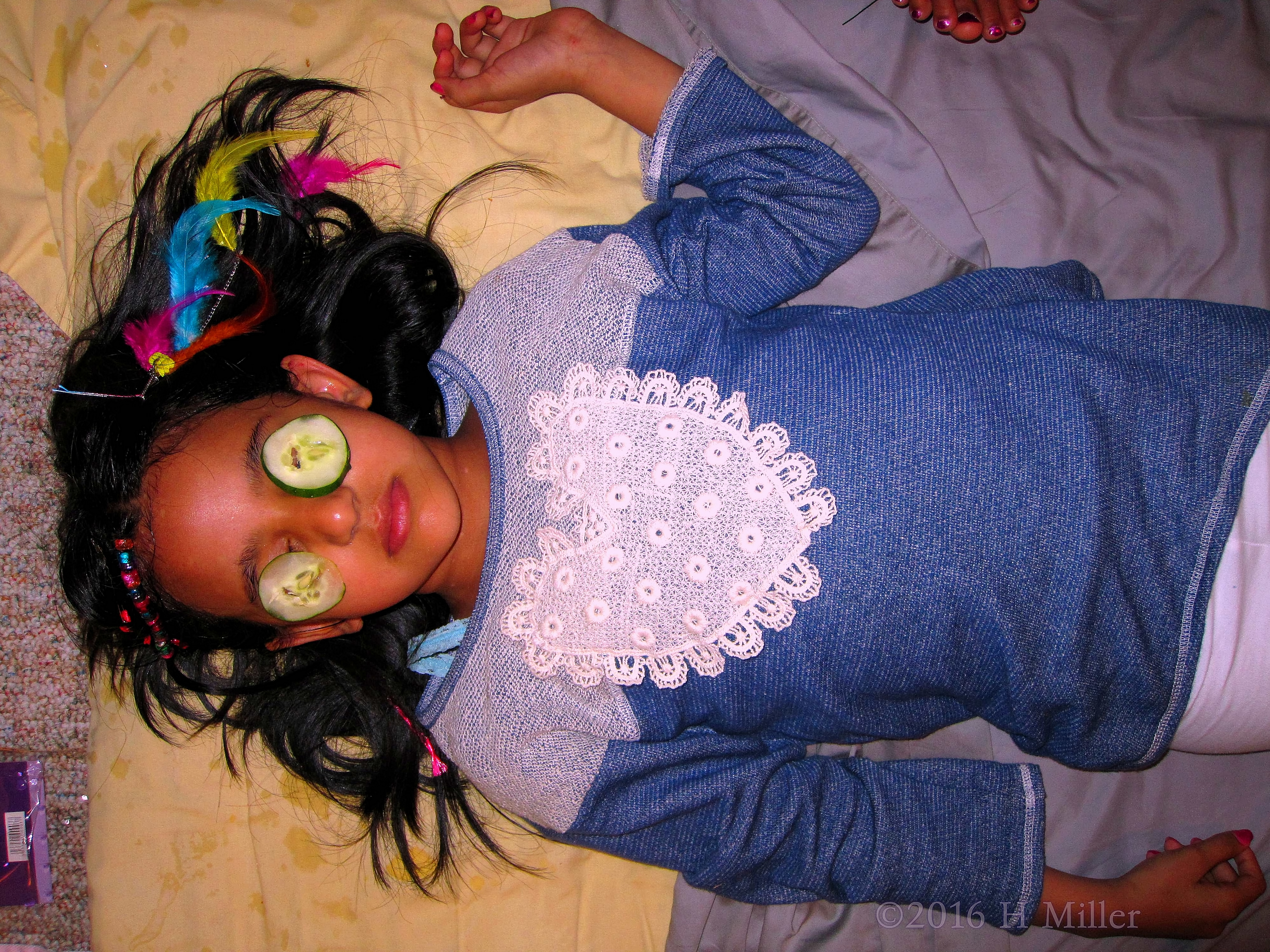 Relaxed With Some Refreshing Cucumber Slices Relaxed With Some Refreshing Cucumber Slices