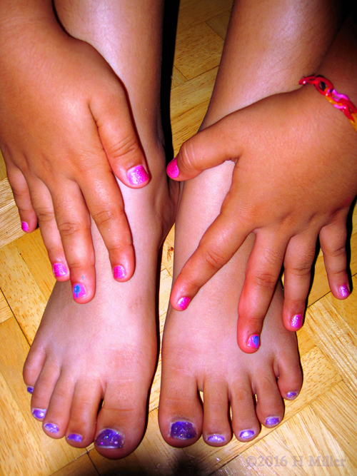 Pink And Purple Mini Mani Pedi Pink And Purple Mini Mani Pedi