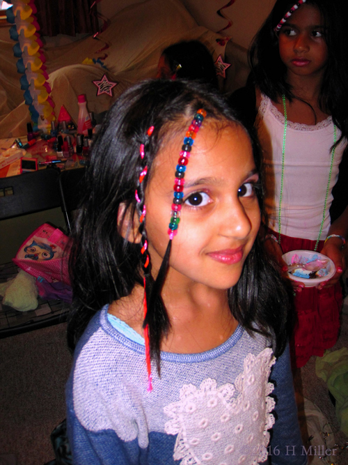 She Loves Her Ribbon Braid And Beaded Strand.