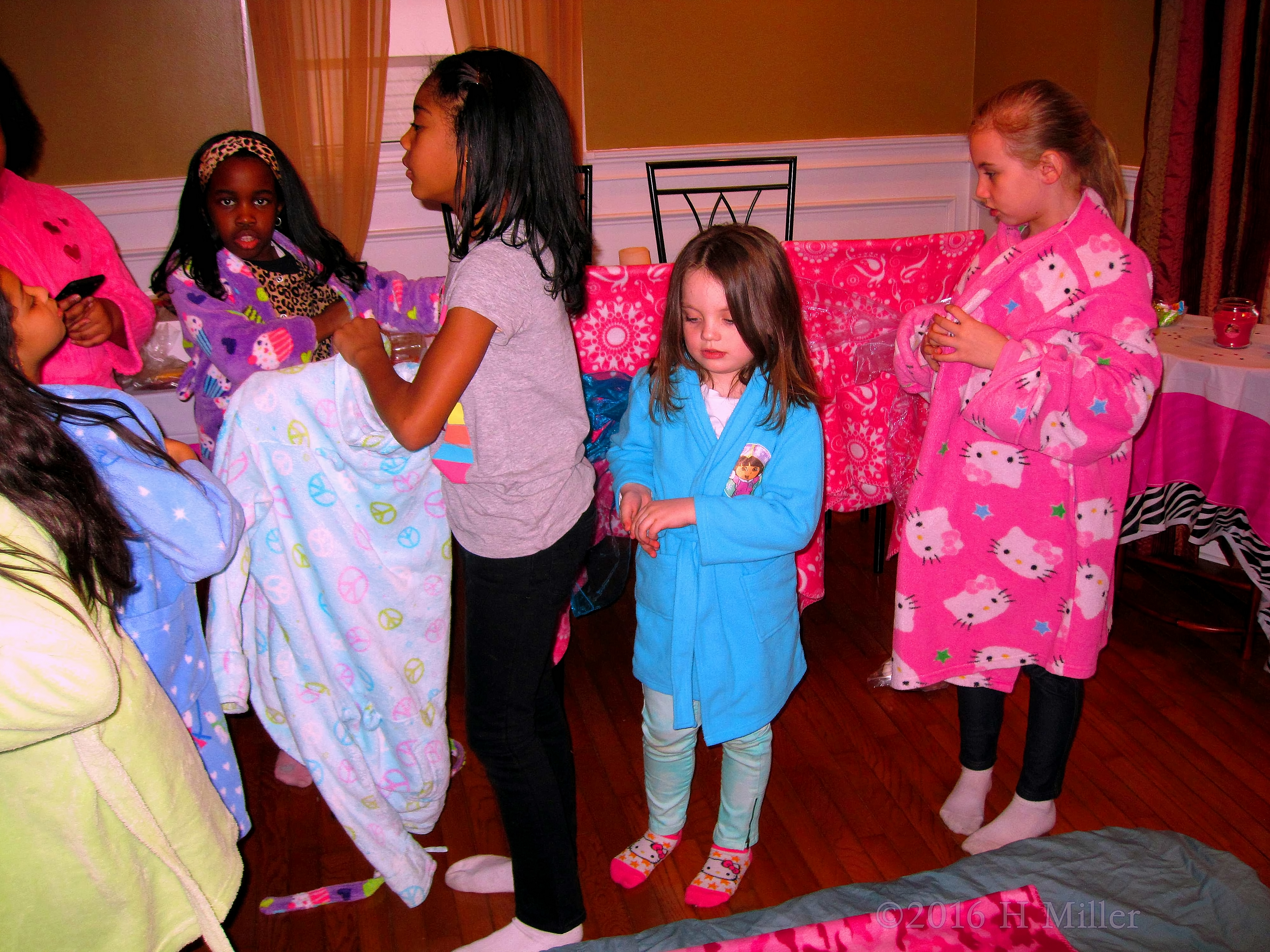 Putting On Spa Robes Putting On Spa Robes