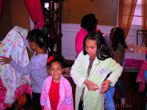 Getting Their Spa Robes Getting Their Spa Robes