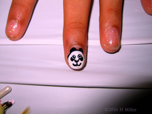 She Has A Panda On Her Nail! She Has A Panda On Her Nail!