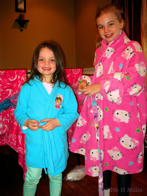 They Love Their Cute Spa Robes! They Love Their Cute Spa Robes!