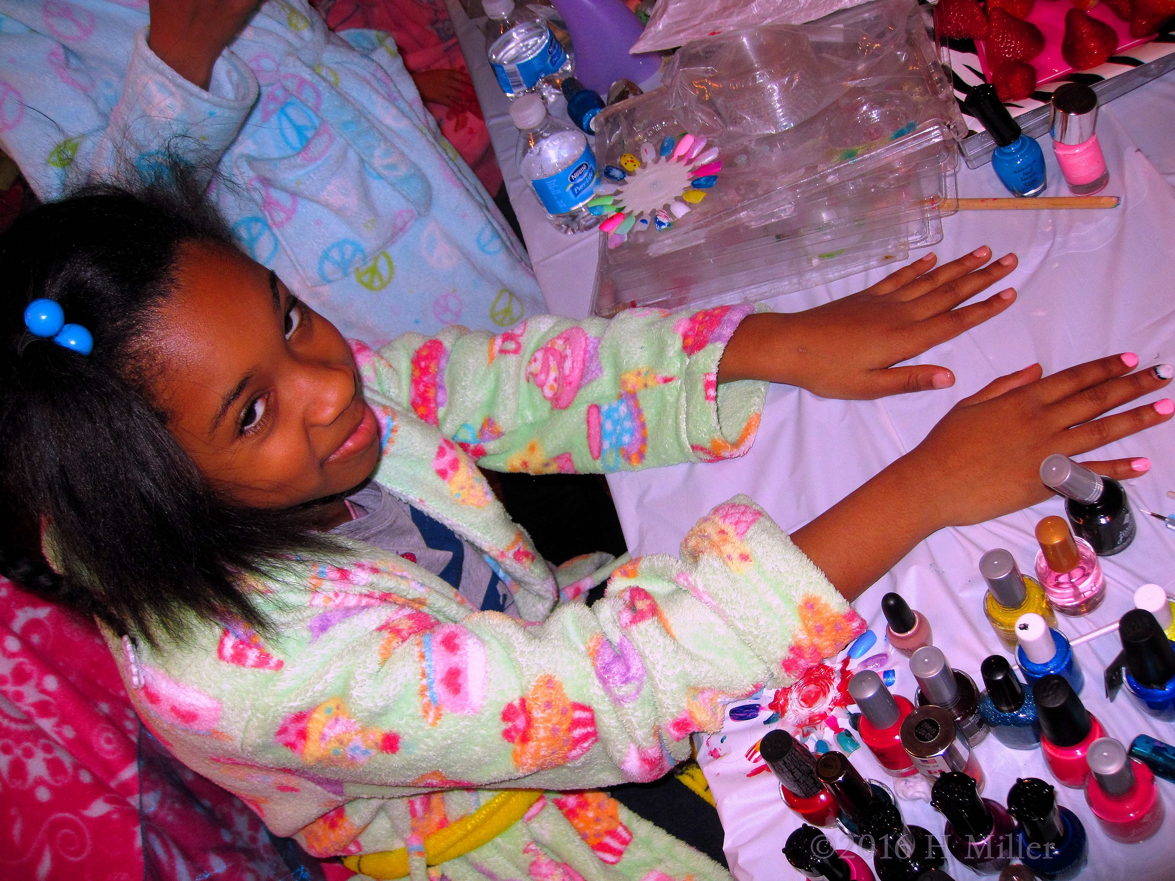 She's Excited About Her Mini Mani! She's Excited About Her Mini Mani!