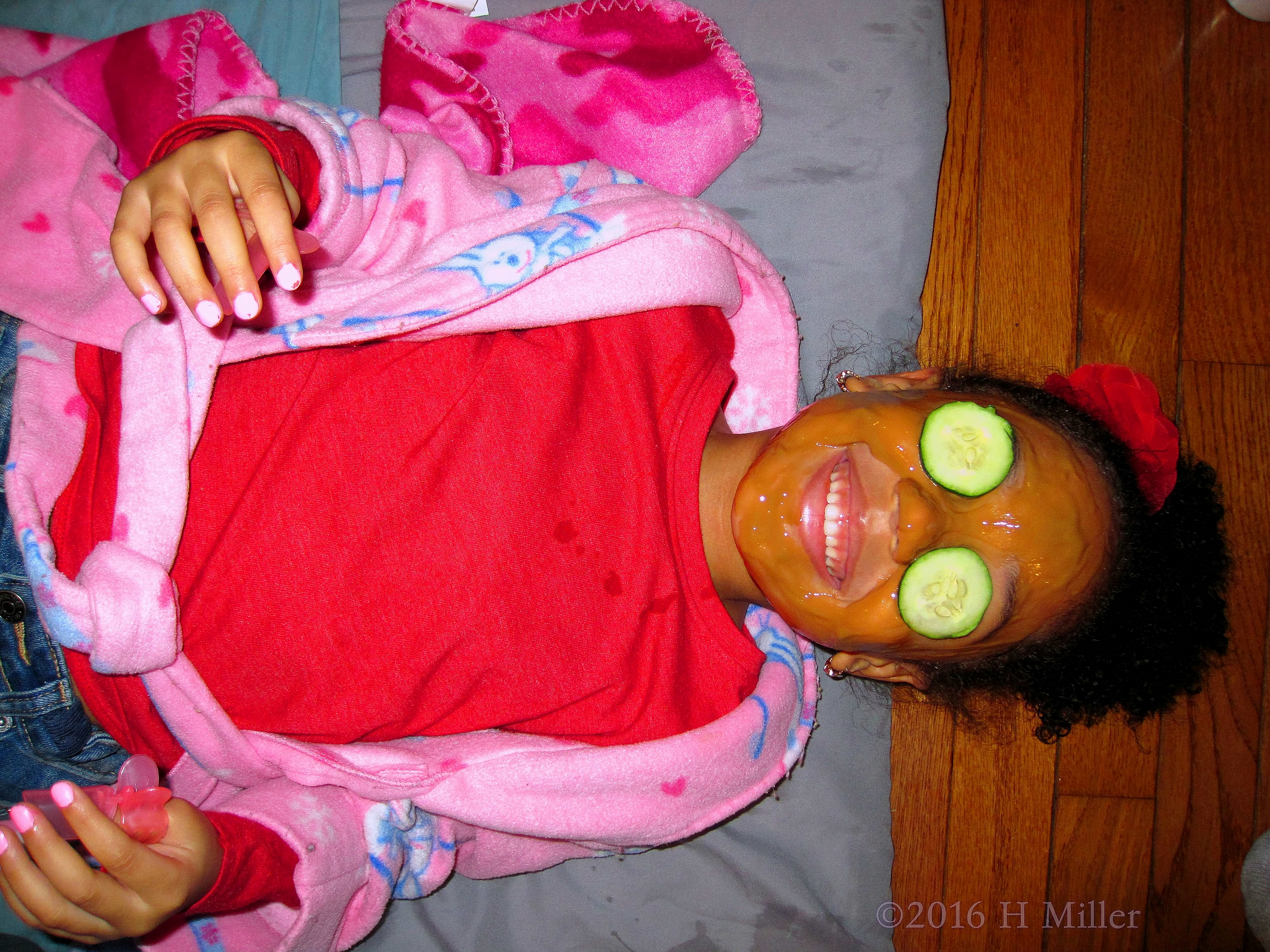 Smiling In A Homemade Chocolate Face Mask Smiling In A Homemade Chocolate Face Mask