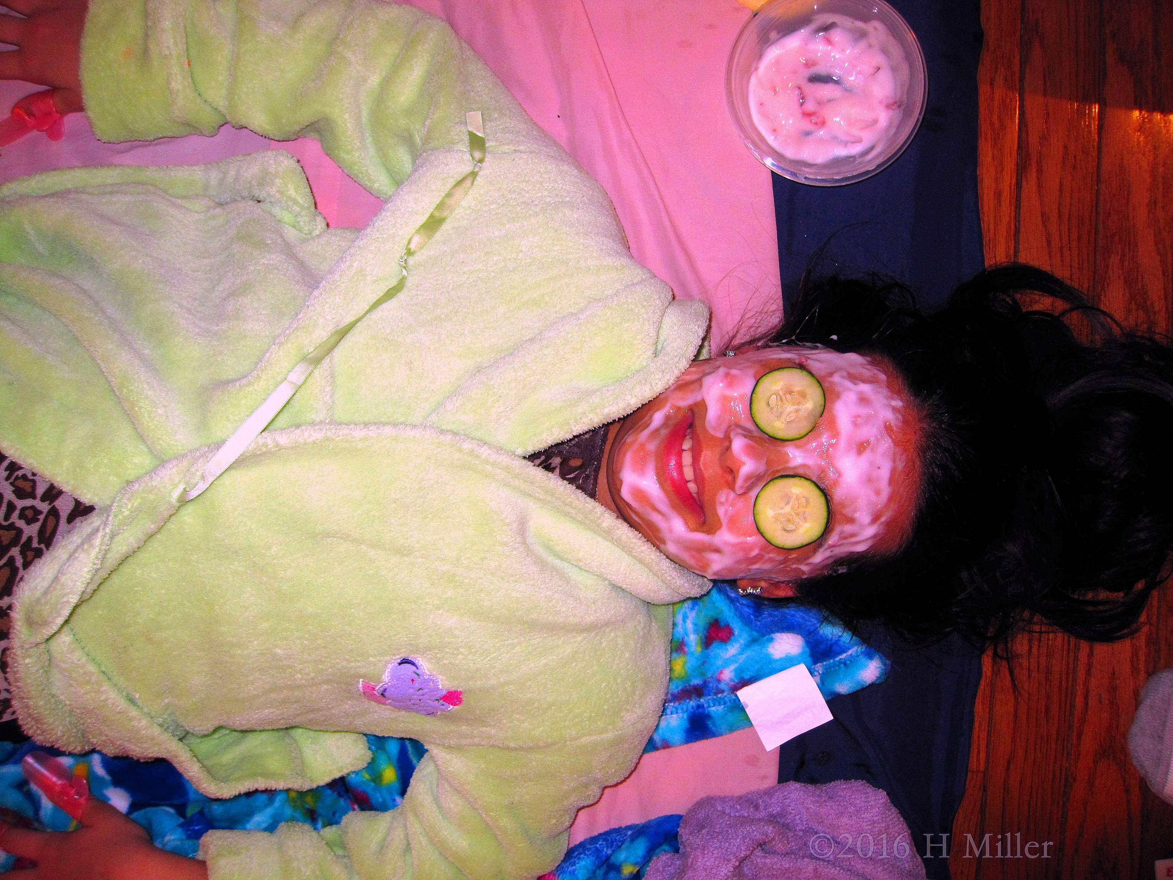 Smiling In A Homemade Strawberry Facial Smiling In A Homemade Strawberry Facial