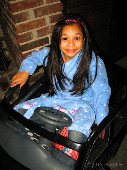 Having Fun In A Mini Car During The Spa Party Having Fun In A Mini Car During The Spa Party