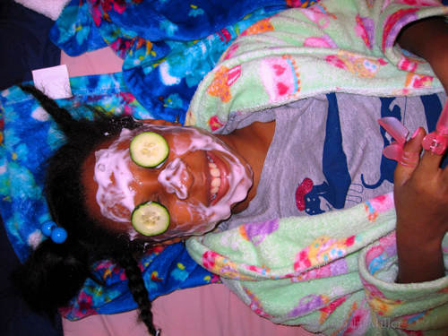 She's Loving Her Strawberry Face Mask! She's Loving Her Strawberry Face Mask!