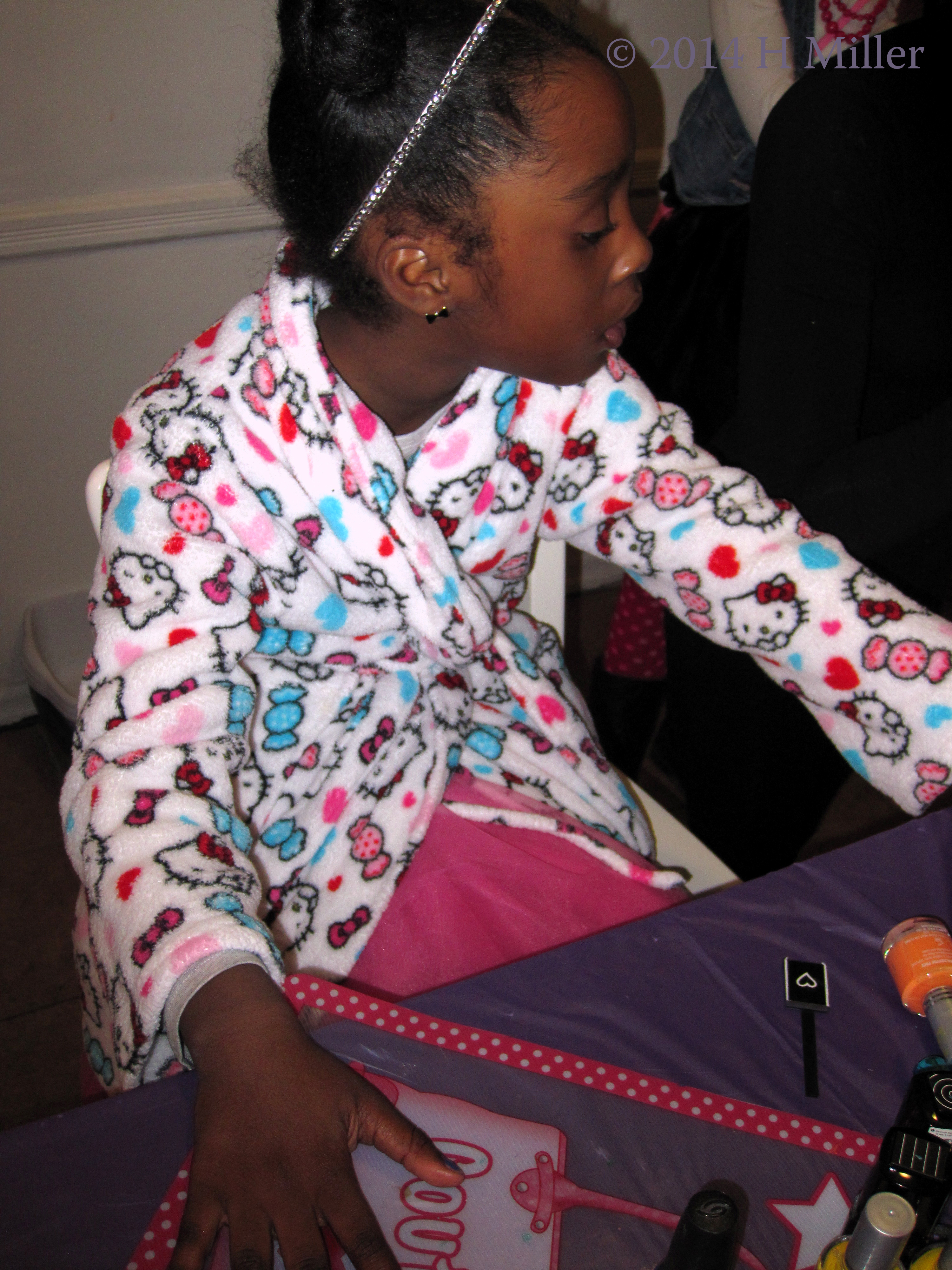 Having Nail Designs Rendered At Kiarah's Spa Birthday Party!. Having Nail Designs Rendered At Kiarah's Spa Birthday Party!.