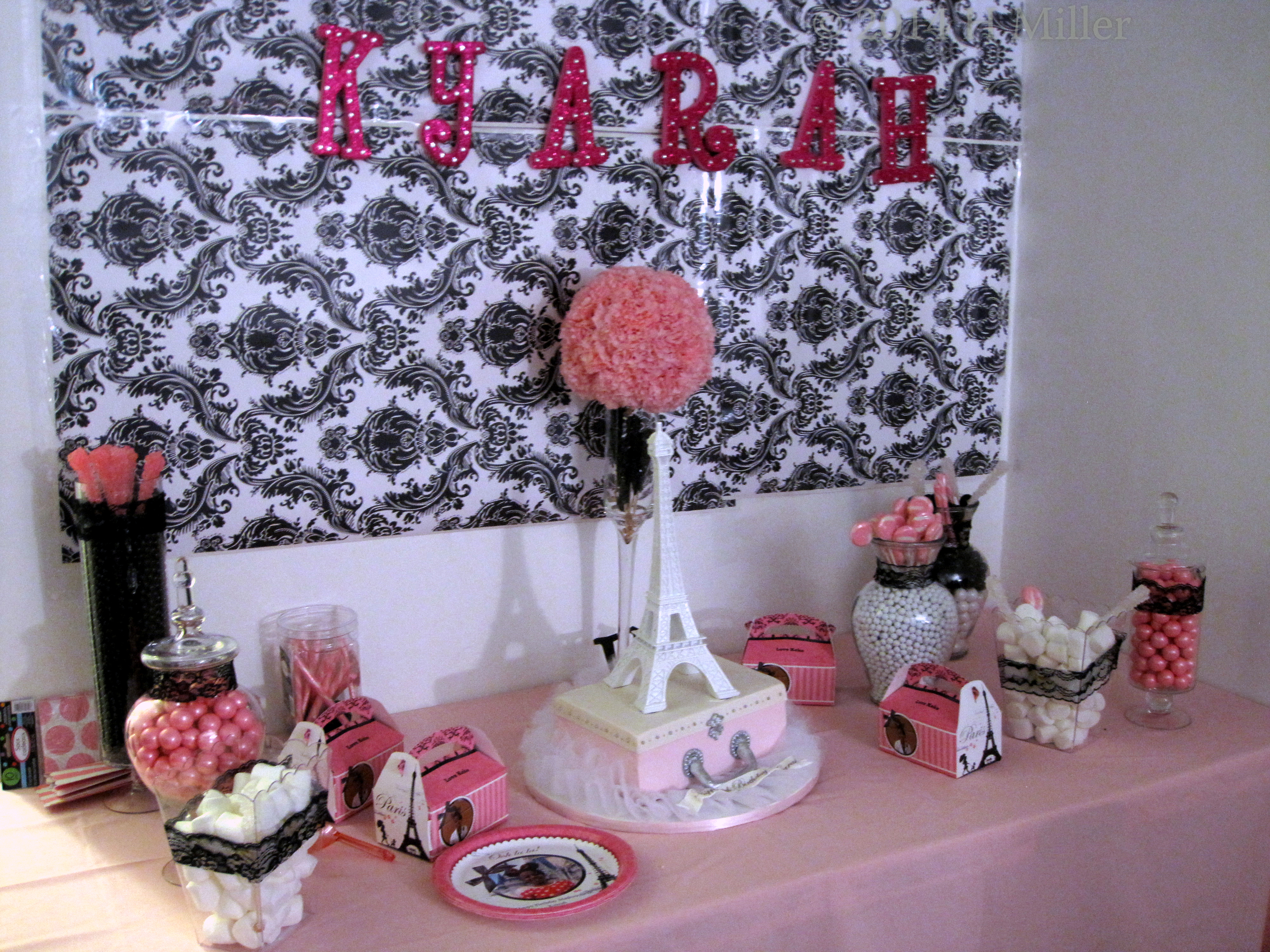 Paris Themed Spa Treats Table Paris Themed Spa Treats Table