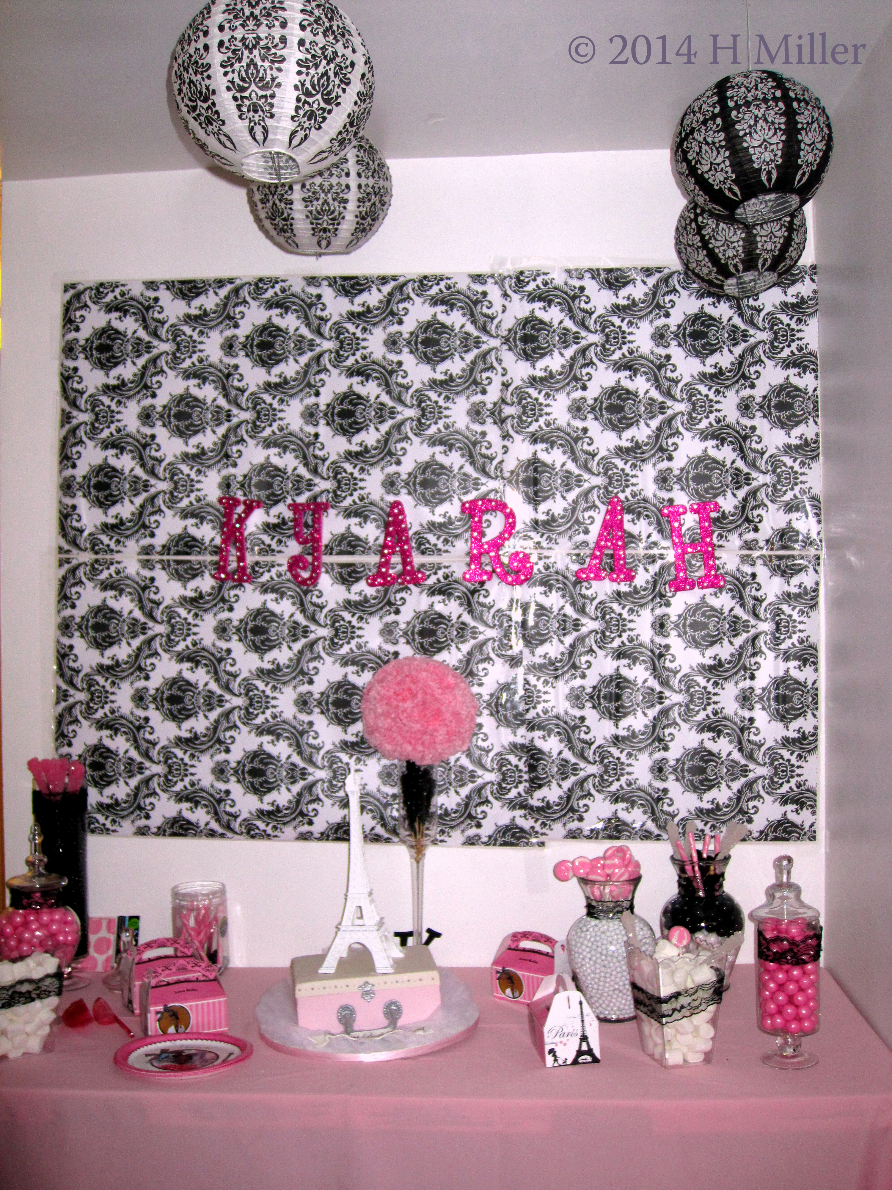 Spa Decor And Treats Table With Amazing Paris Spa Themed Cake! Spa Decor And Treats Table With Amazing Paris Spa Themed Cake!