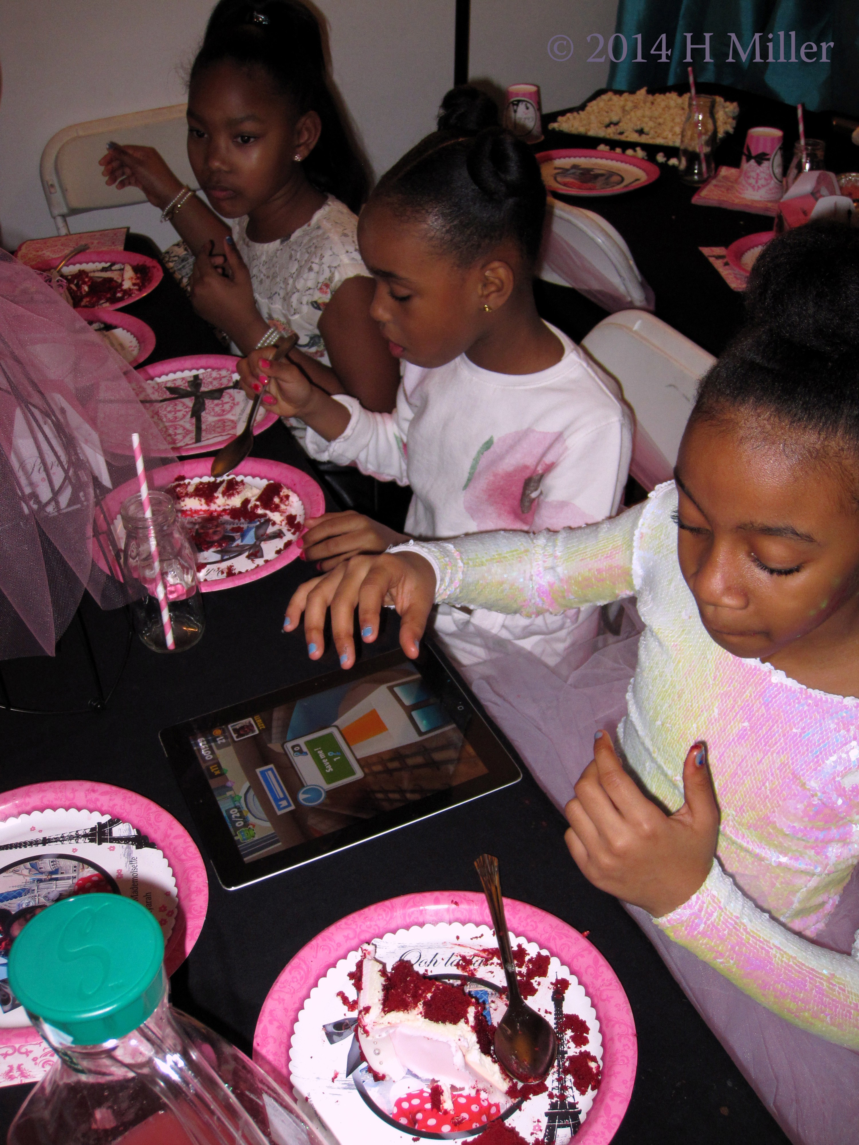 Enjoying The Luscious Spa Party Birthday Cake! Enjoying The Luscious Spa Party Birthday Cake!