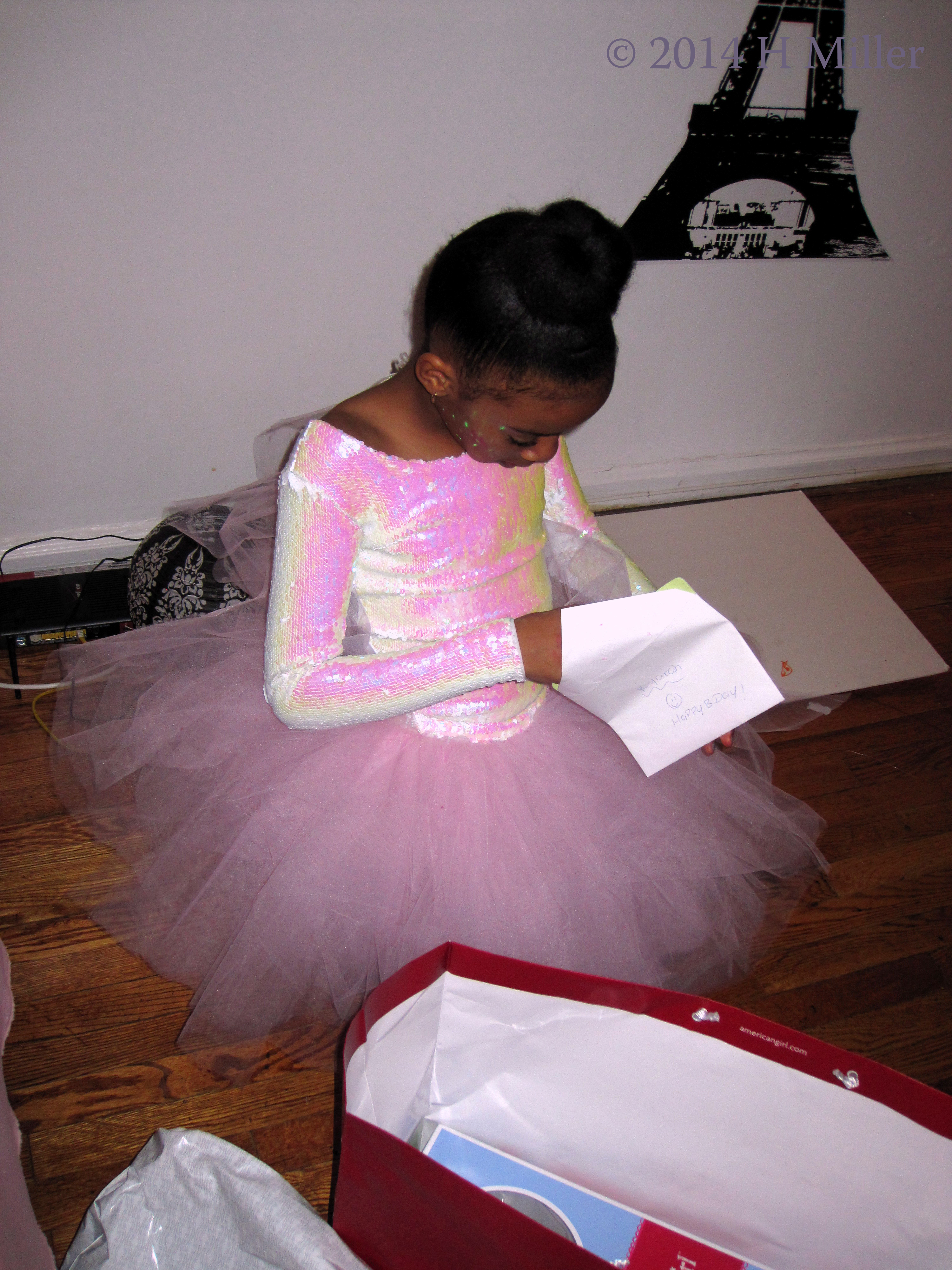 Opening Birthday Gifts With Family. Opening Birthday Gifts With Family.