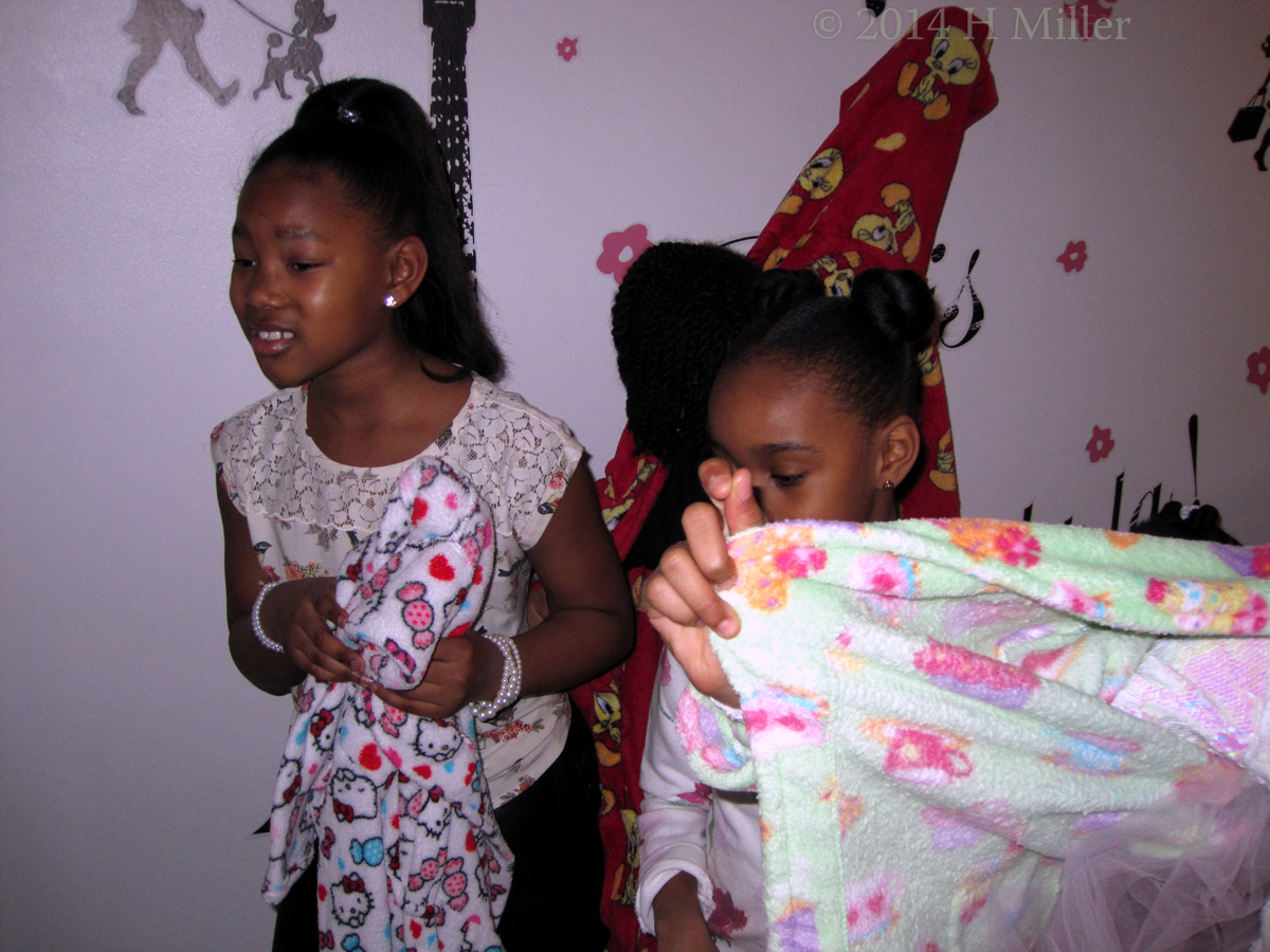 The Girls Choosing Spa Robes.
