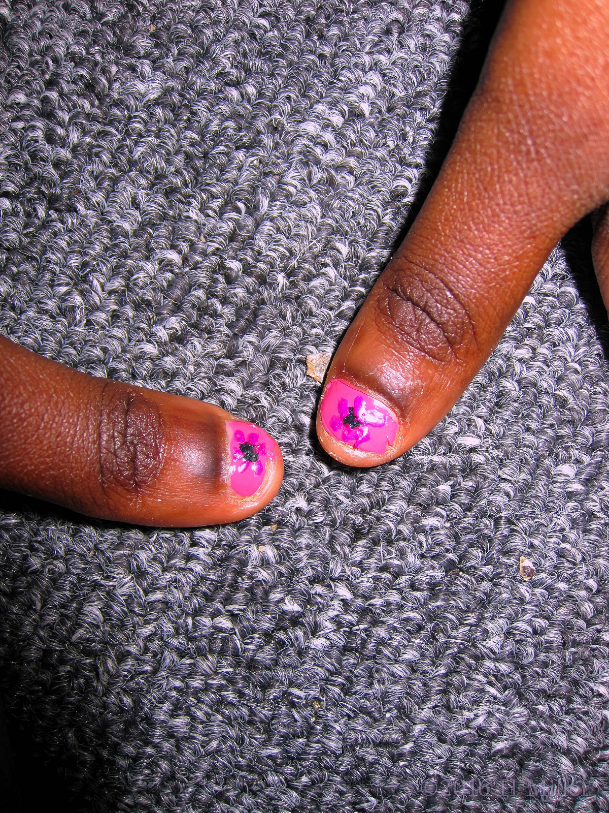 Floral Pink Manicure 