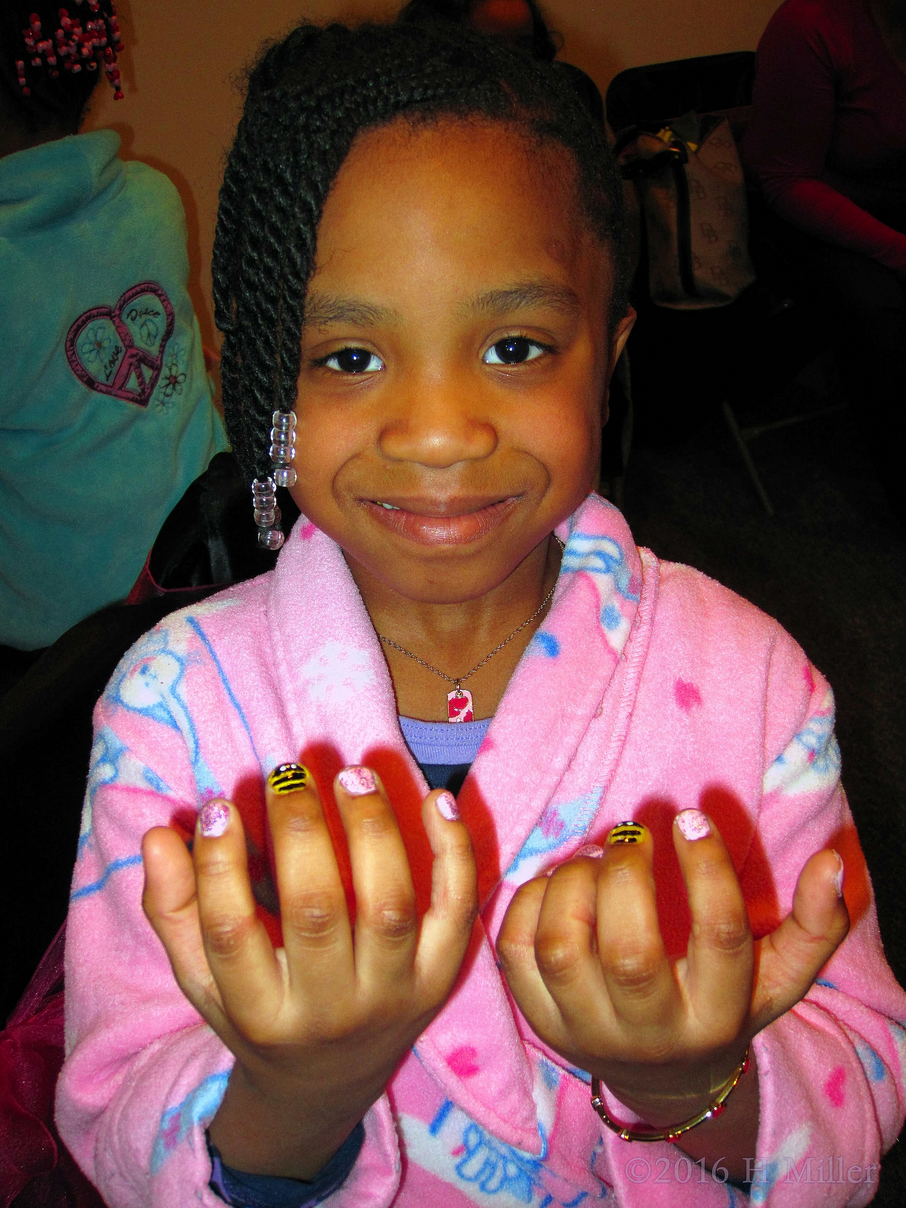 She's Loving Her Mini Mani 